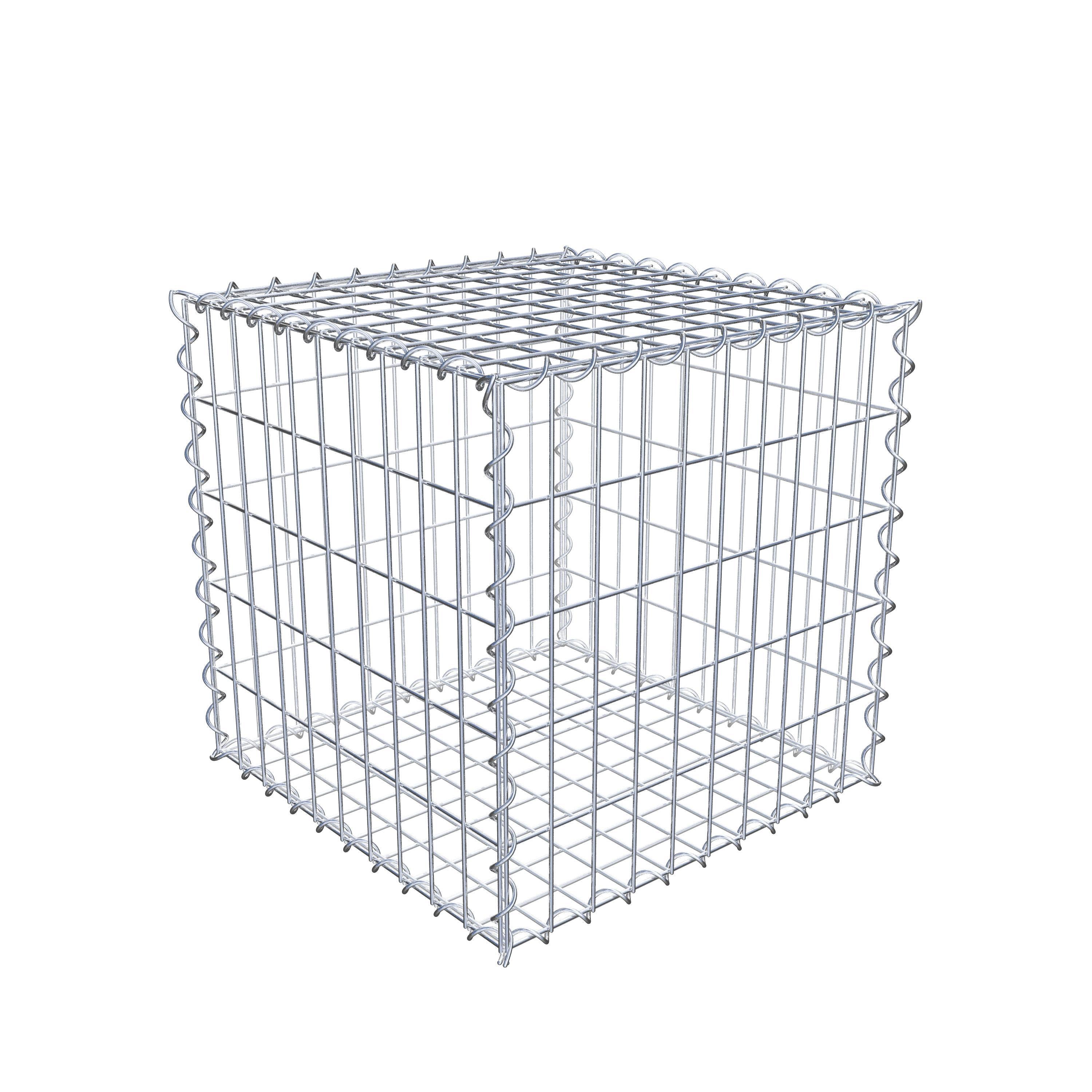 Gabion 50 cm x 50 cm x 50 cm (L x H x D), mesh size 5 cm x 10 cm, spiral