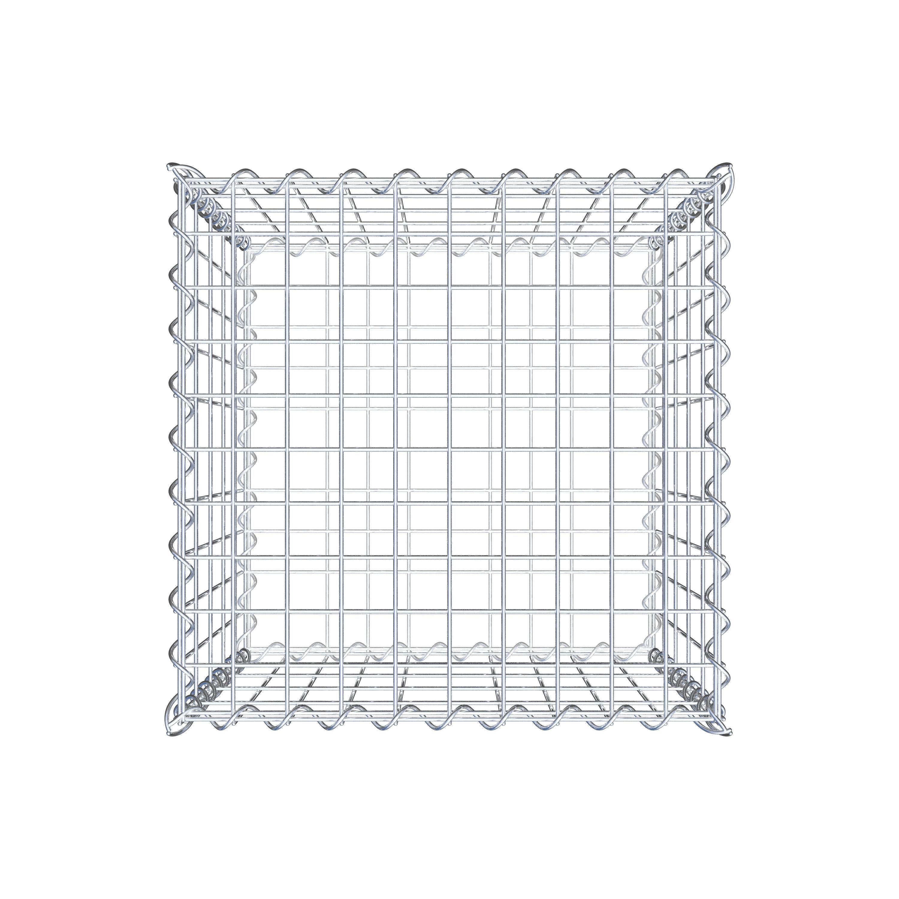 Gabion 50 cm x 50 cm x 50 cm (L x H x D), mesh size 5 cm x 10 cm, spiral