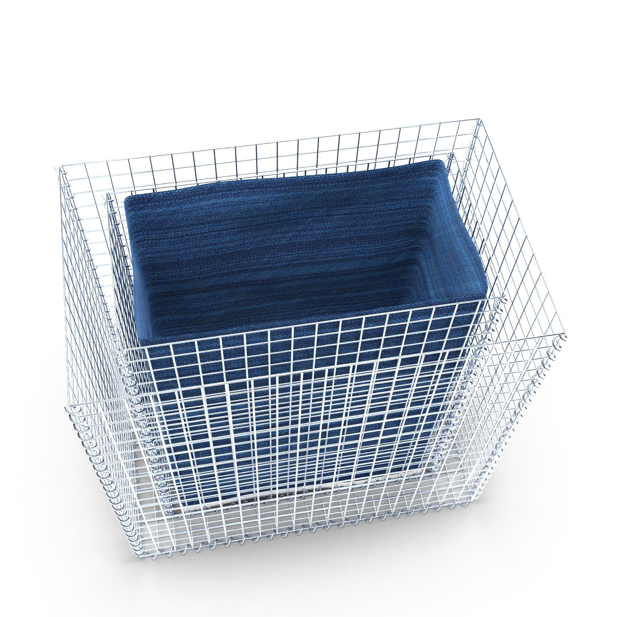 Raised bed square 100 cm x 100 cm x 60 cm (L x H x D), mesh size 5 x 5 cm, wall thickness 10 cm