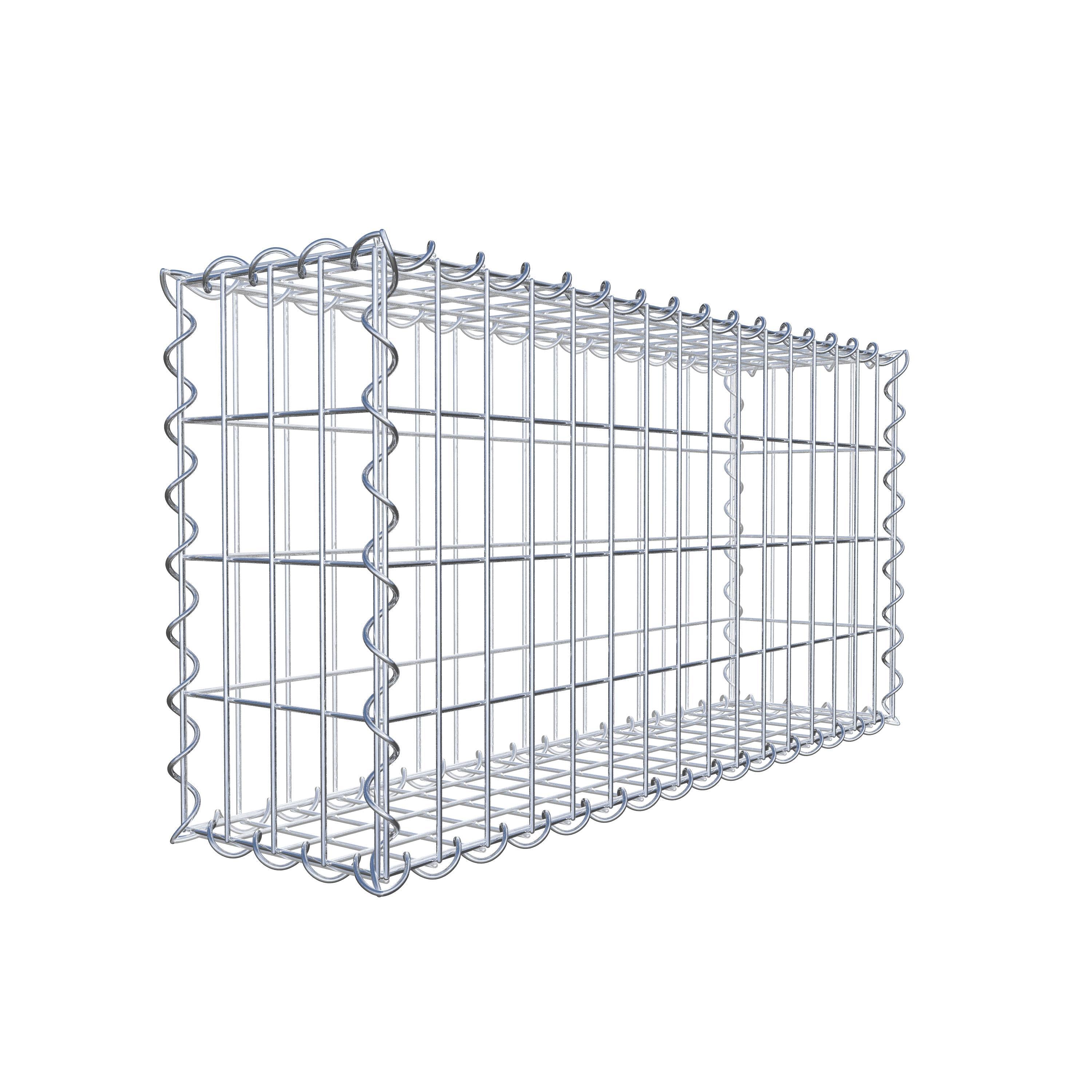 Gabion 80 cm x 40 cm x 20 cm (L x H x D), mesh size 5 cm x 10 cm, spiral