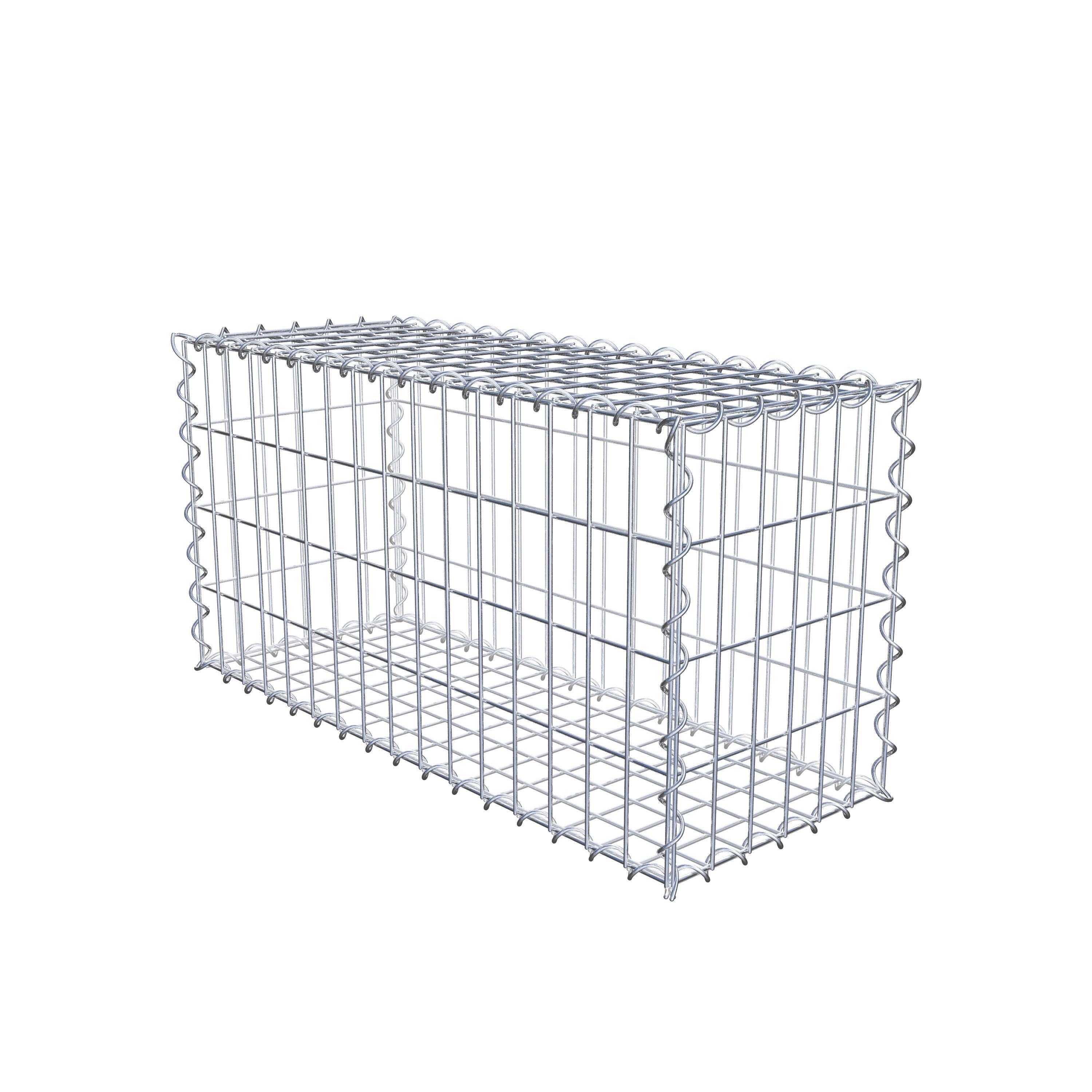 Gabion 80 cm x 40 cm x 30 cm (L x H x D), mesh size 5 cm x 10 cm, spiral