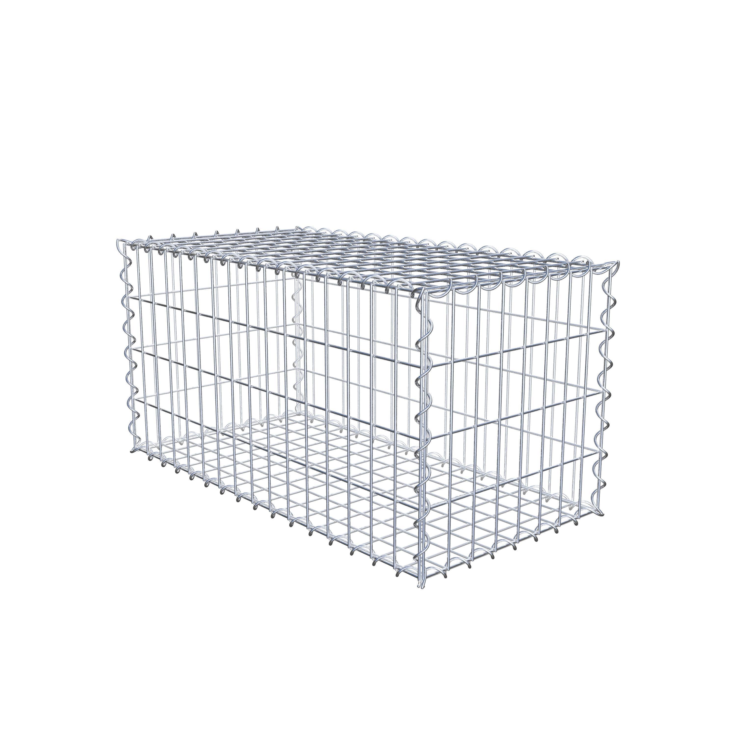 Gabion 80 cm x 40 cm x 40 cm (L x H x D), mesh size 5 cm x 10 cm, spiral