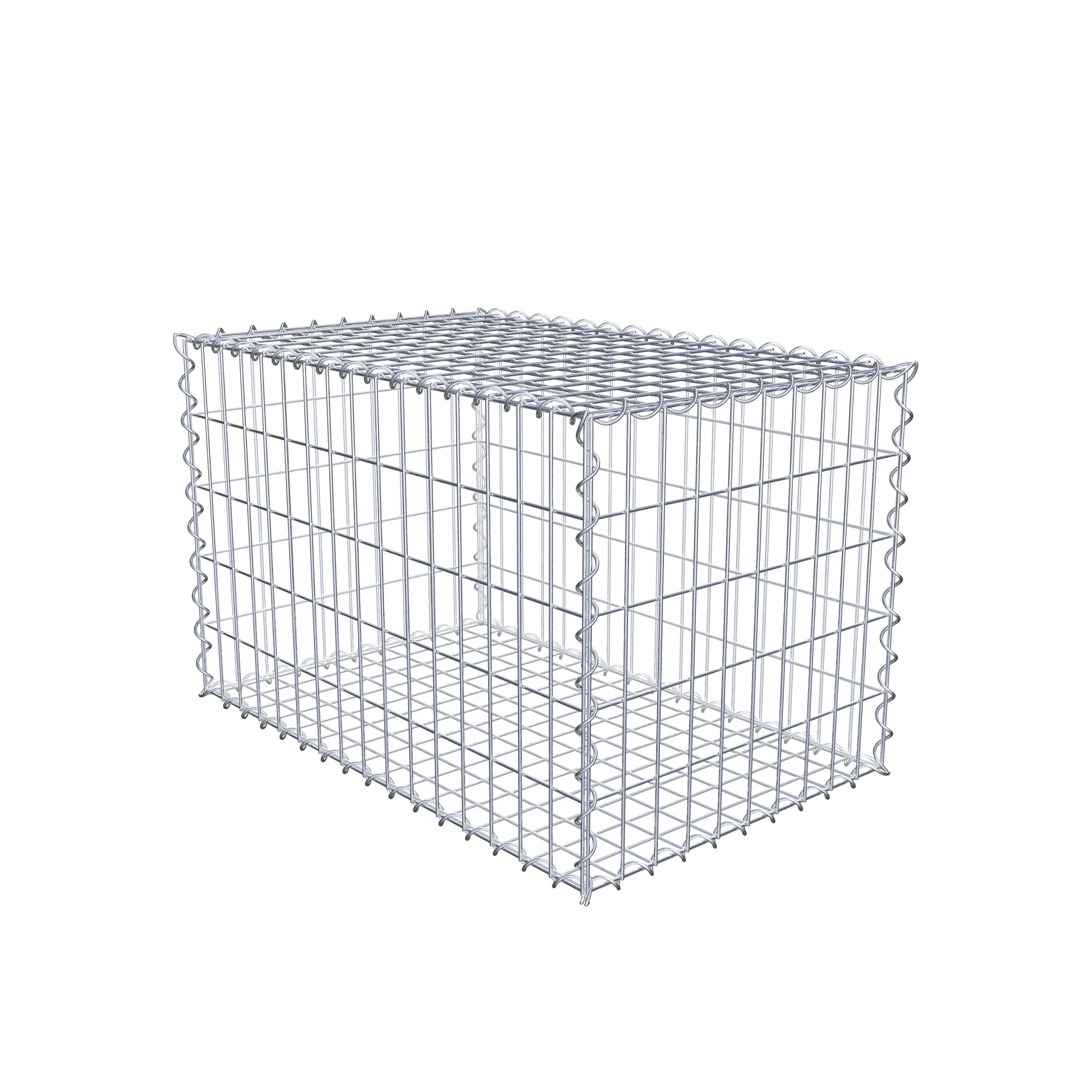 Gabion 80 cm x 50 cm x 50 cm (L x H x D), mesh size 5 cm x 10 cm, spiral