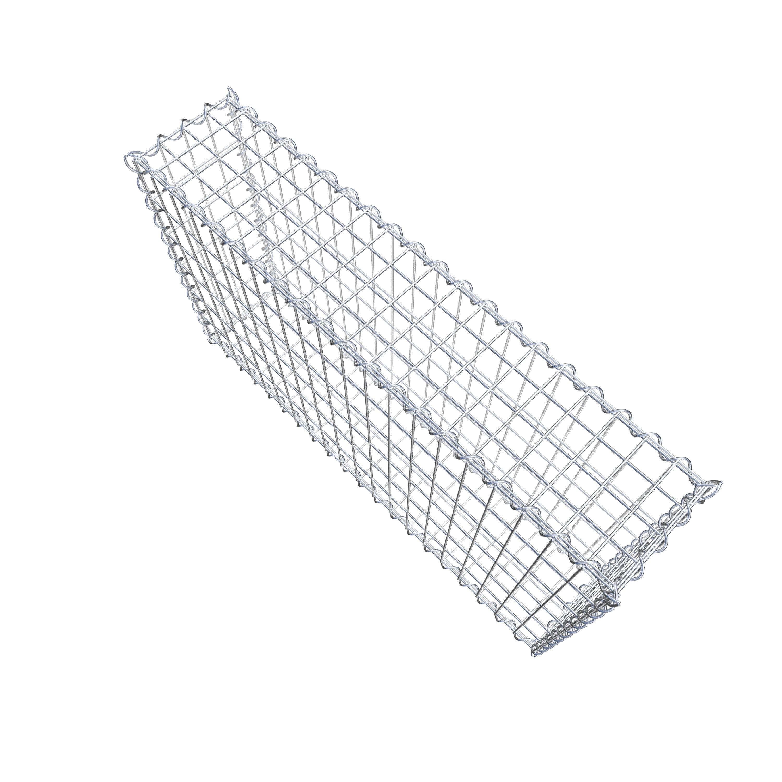 Gabion 100 cm x 60 cm x 20 cm (L x H x D), maskestørrelse 5 cm x 10 cm, spiral