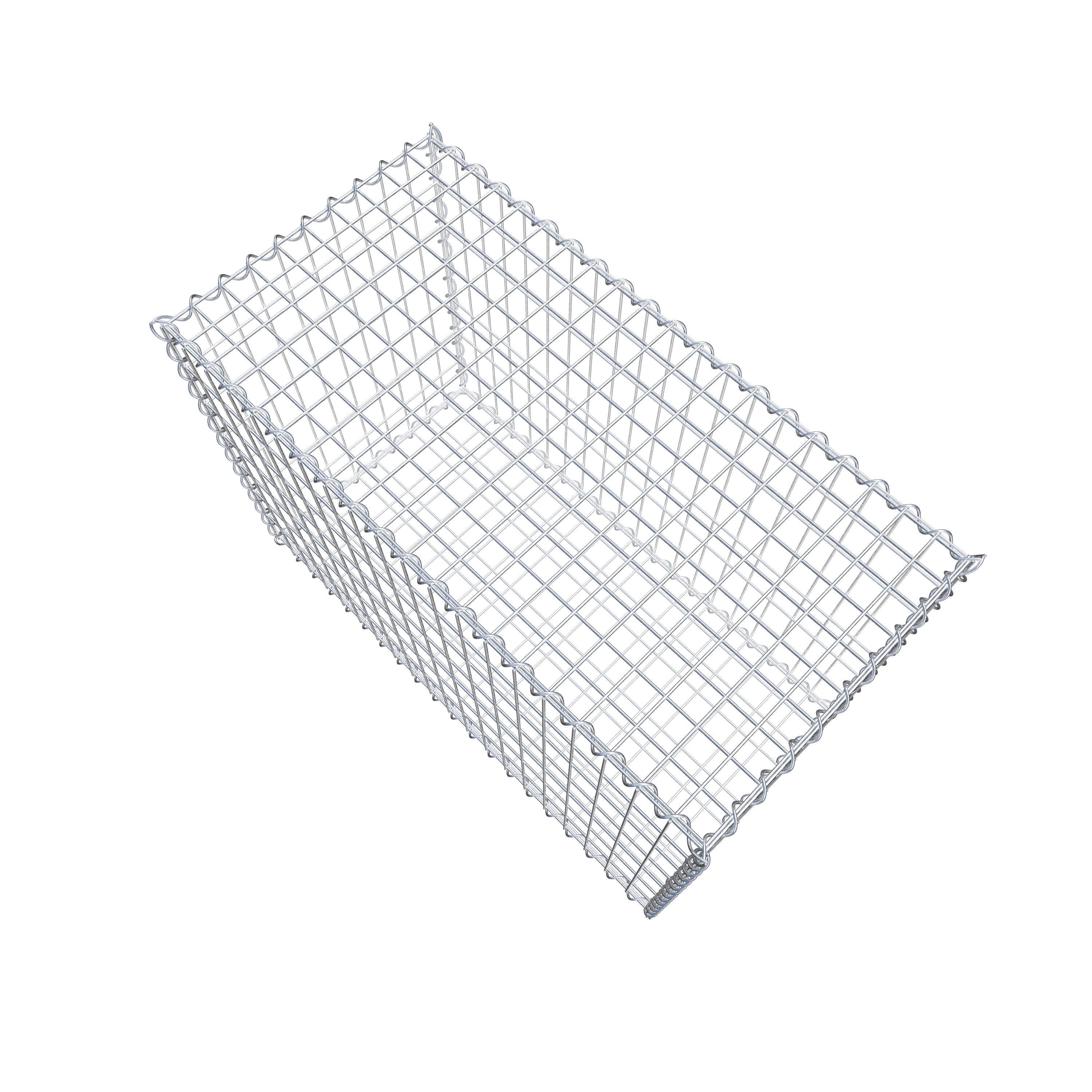 Gabion 100 cm x 70 cm x 50 cm (L x H x D), mesh size 5 cm x 10 cm, spiral