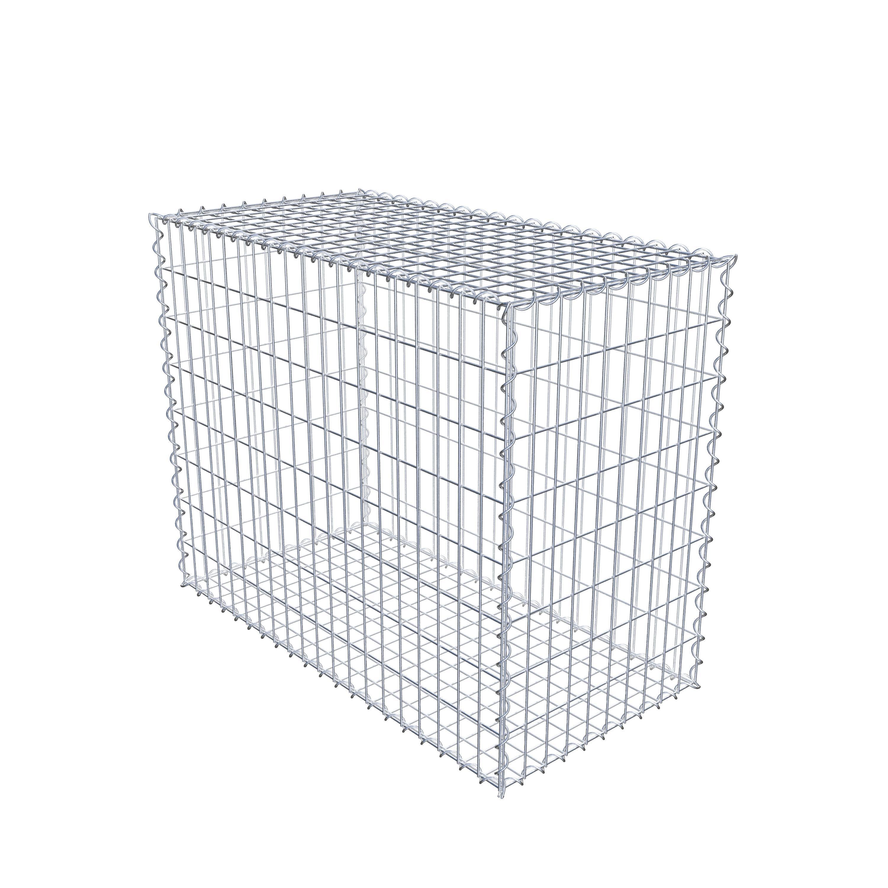 Gabion 100 cm x 80 cm x 50 cm (L x H x D), mesh size 5 cm x 10 cm, spiral