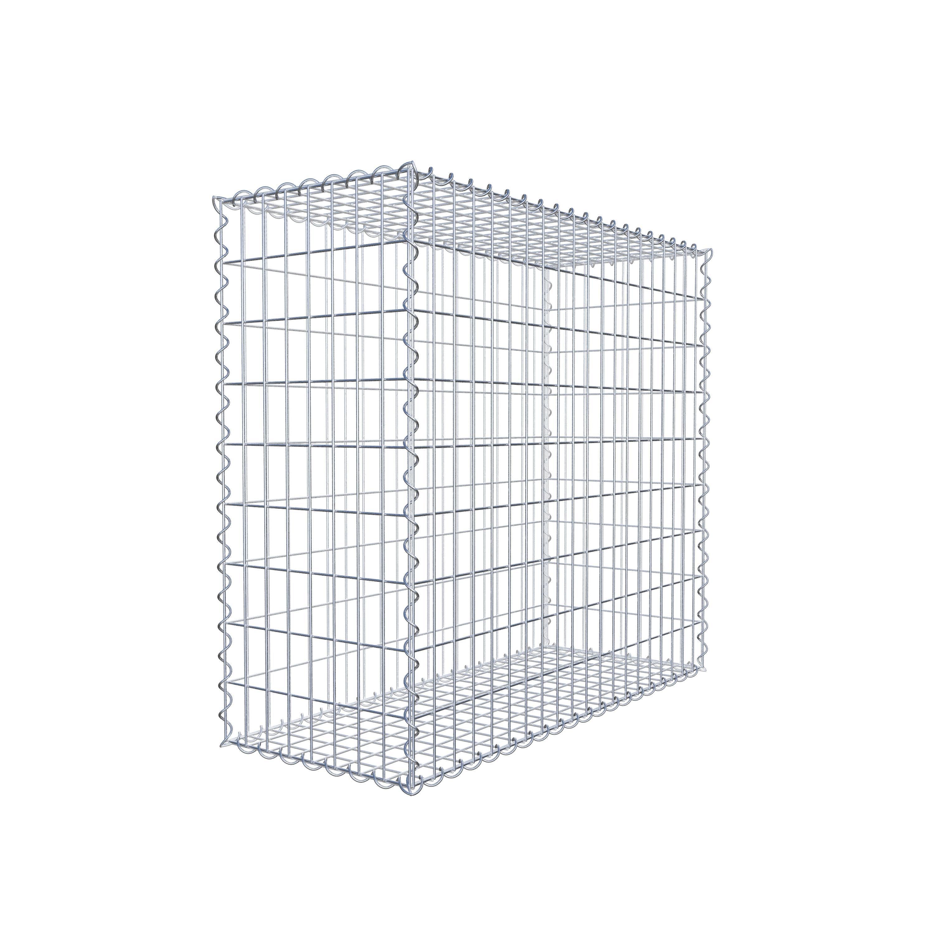 Gabion 100 cm x 90 cm x 40 cm (L x H x D), mesh size 5 cm x 10 cm, spiral