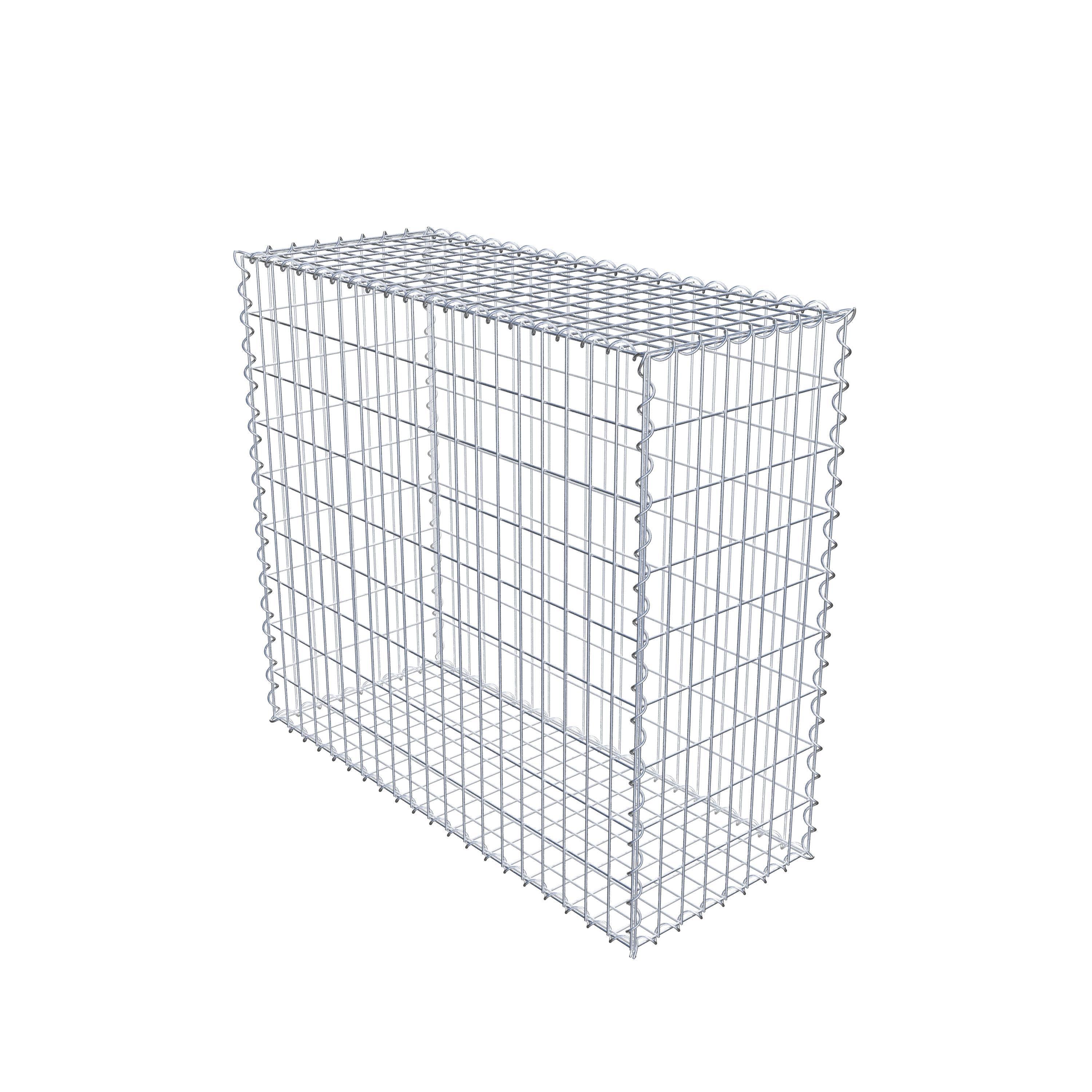 Gabion 100 cm x 90 cm x 40 cm (L x H x D), mesh size 5 cm x 10 cm, spiral