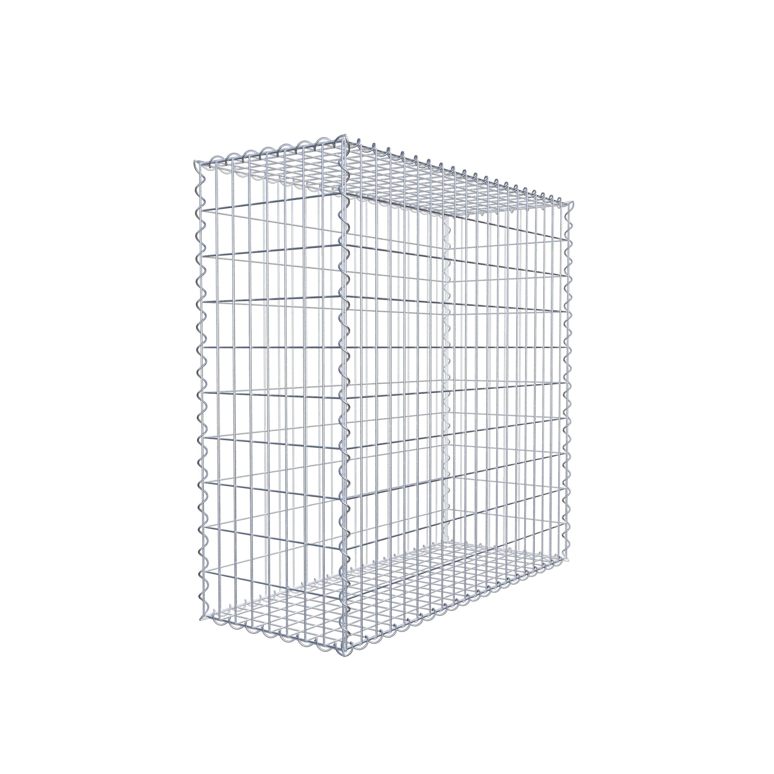 Gabion 100 cm x 100 cm x 40 cm (L x H x D), mesh size 5 cm x 10 cm, spiral