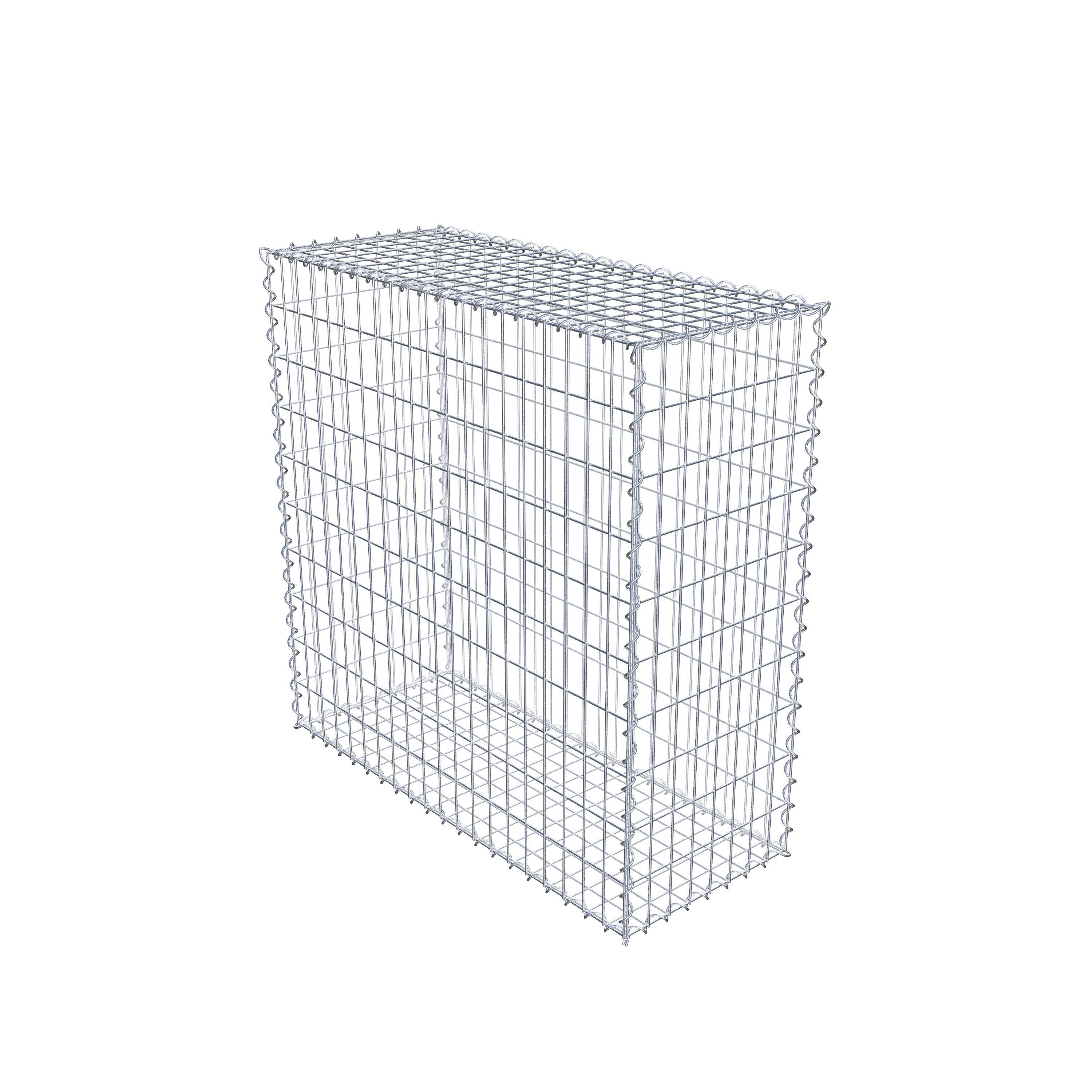 Gabion 100 cm x 100 cm x 40 cm (L x H x D), mesh size 5 cm x 10 cm, spiral