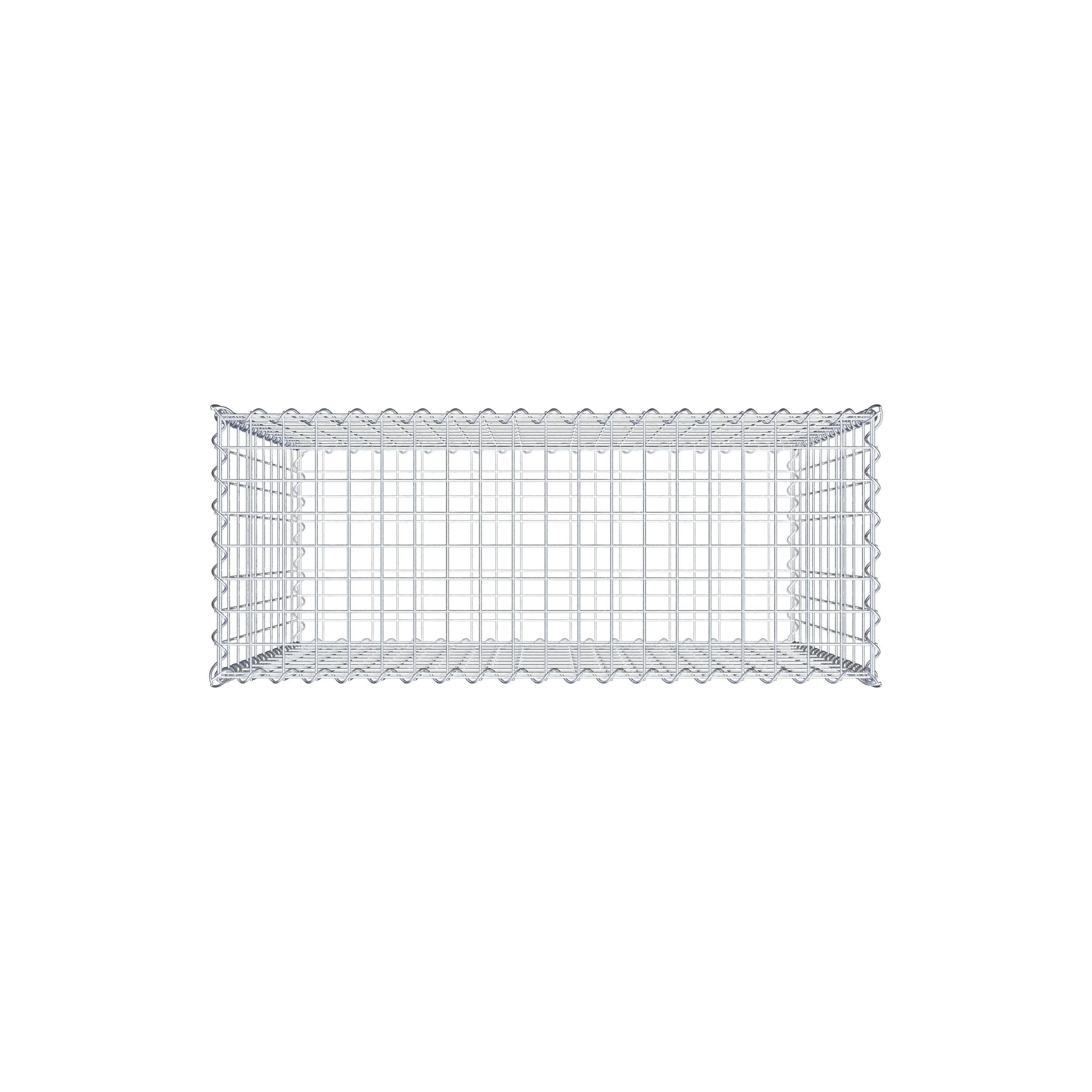 Gabion 100 cm x 100 cm x 40 cm (L x H x D), maskestørrelse 5 cm x 10 cm, spiral