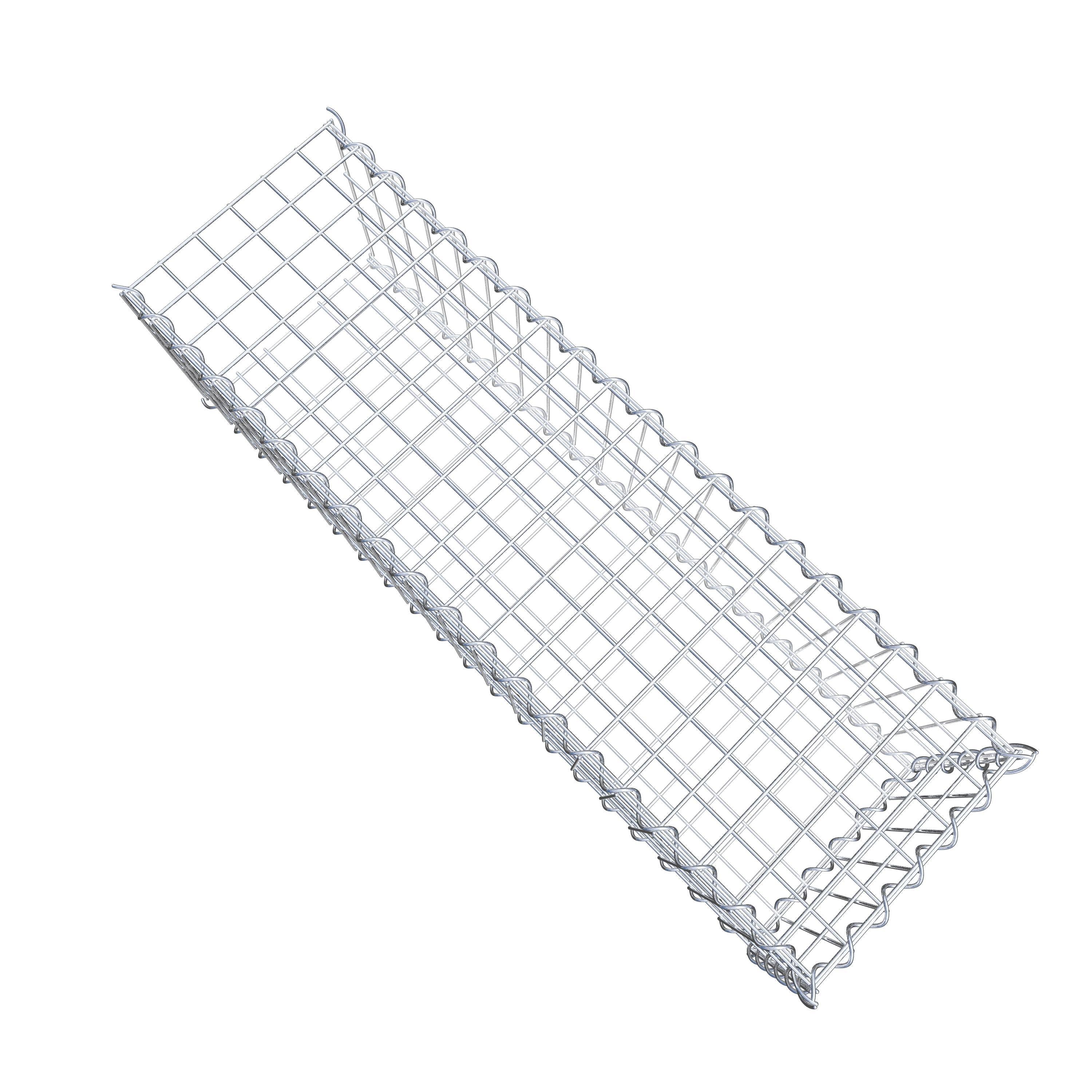 Opvokset gabion type 2 100 cm x 30 cm x 30 cm (L x H x D), maskestørrelse 5 cm x 10 cm, spiral