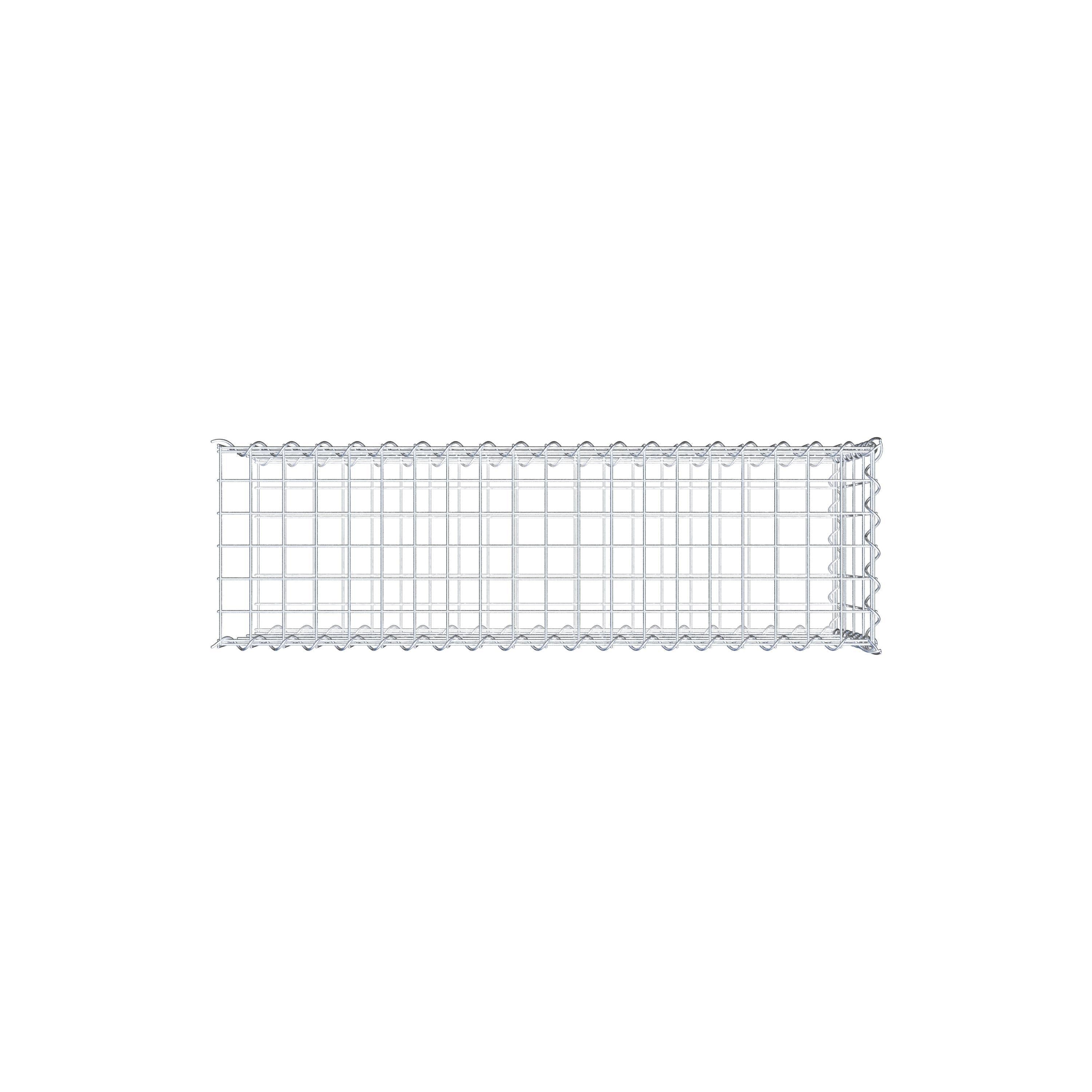 Grown-on gabion type 2 100 cm x 40 cm x 30 cm (L x H x D), mesh size 5 cm x 10 cm, spiral