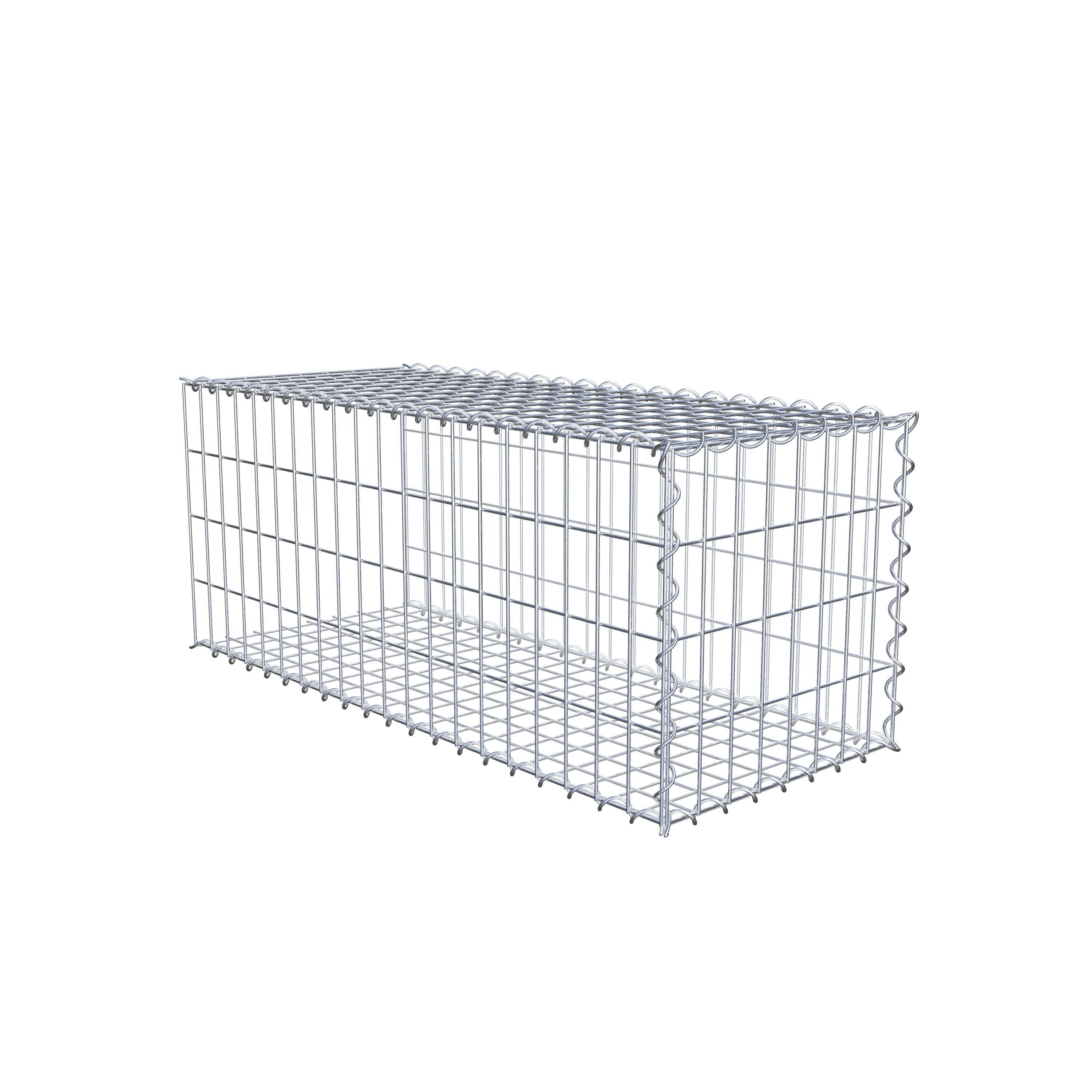 Opvokset gabion type 2 100 cm x 40 cm x 40 cm (L x H x D), maskestørrelse 5 cm x 10 cm, spiral