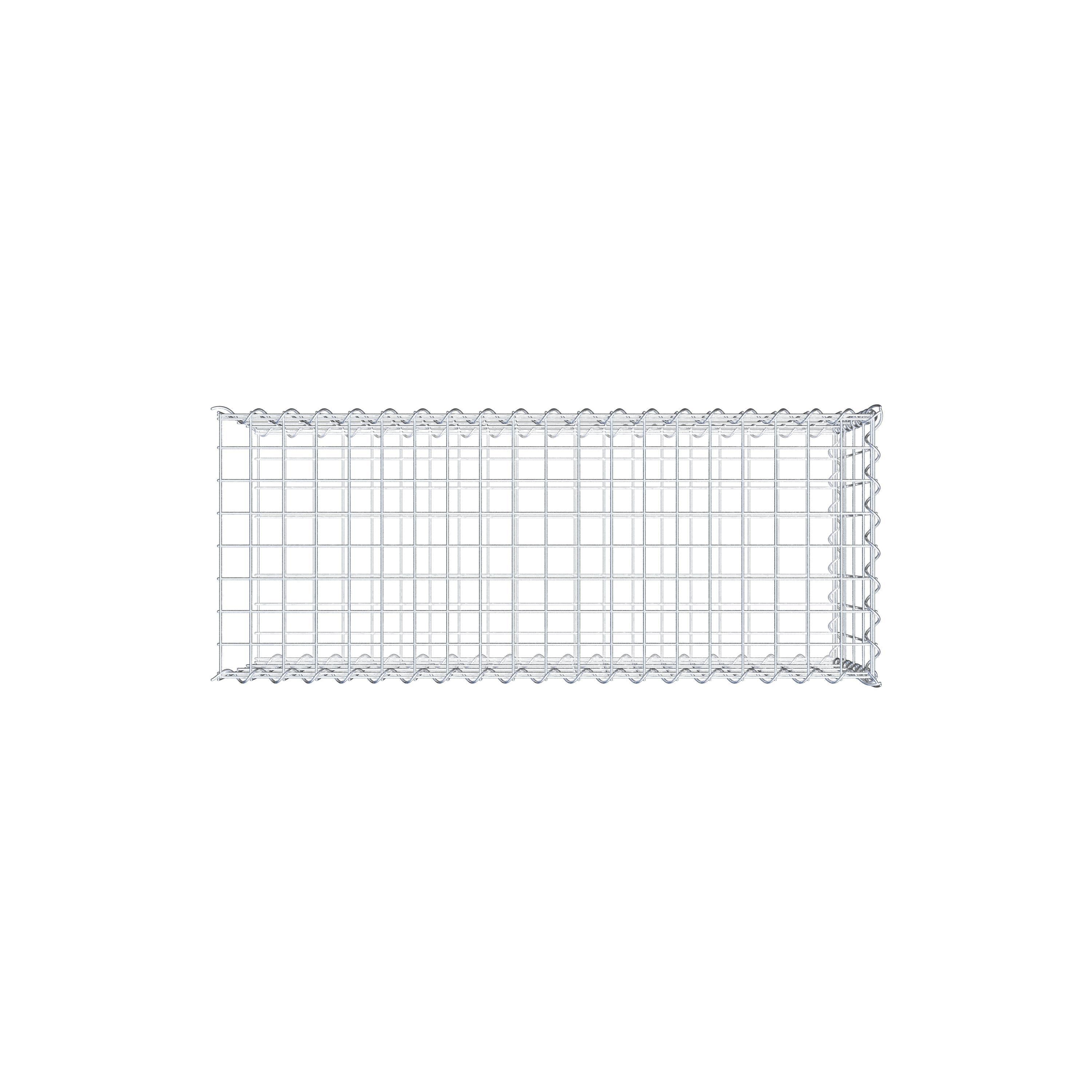 Opvokset gabion type 2 100 cm x 40 cm x 40 cm (L x H x D), maskestørrelse 5 cm x 10 cm, spiral