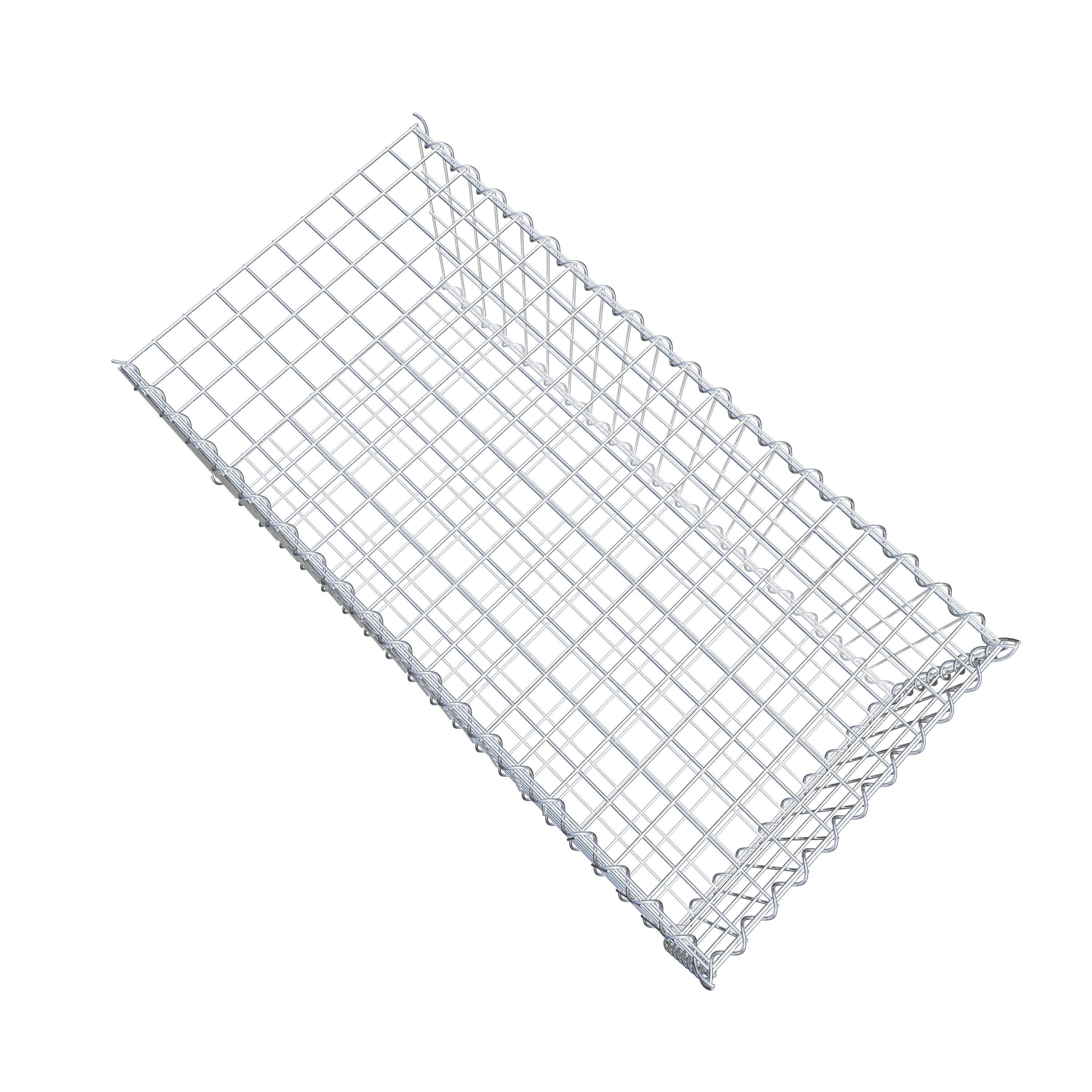 Opvokset gabion type 2 100 cm x 40 cm x 50 cm (L x H x D), maskestørrelse 5 cm x 10 cm, spiral