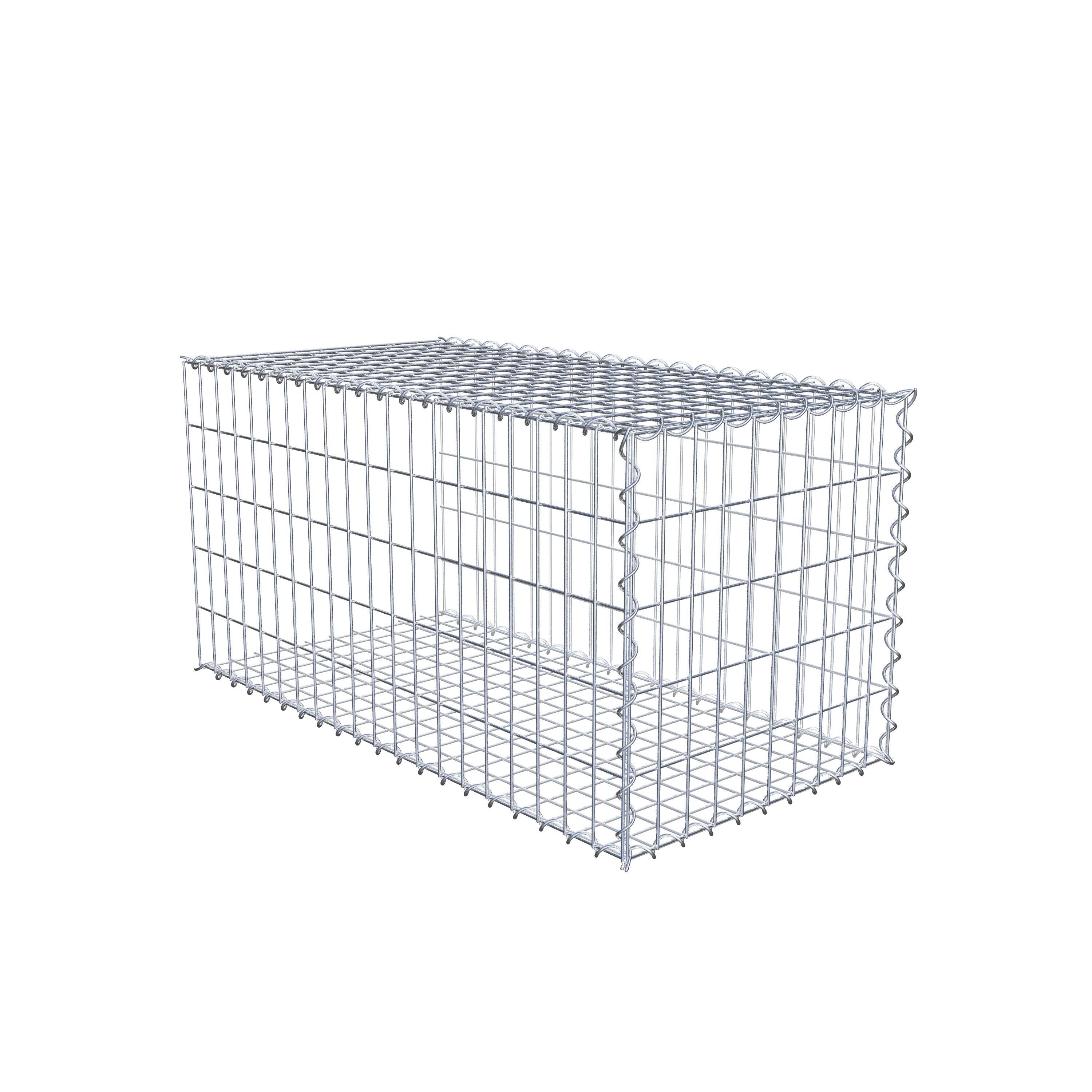 Opvokset gabion type 2 100 cm x 50 cm x 50 cm (L x H x D), maskestørrelse 5 cm x 10 cm, spiral