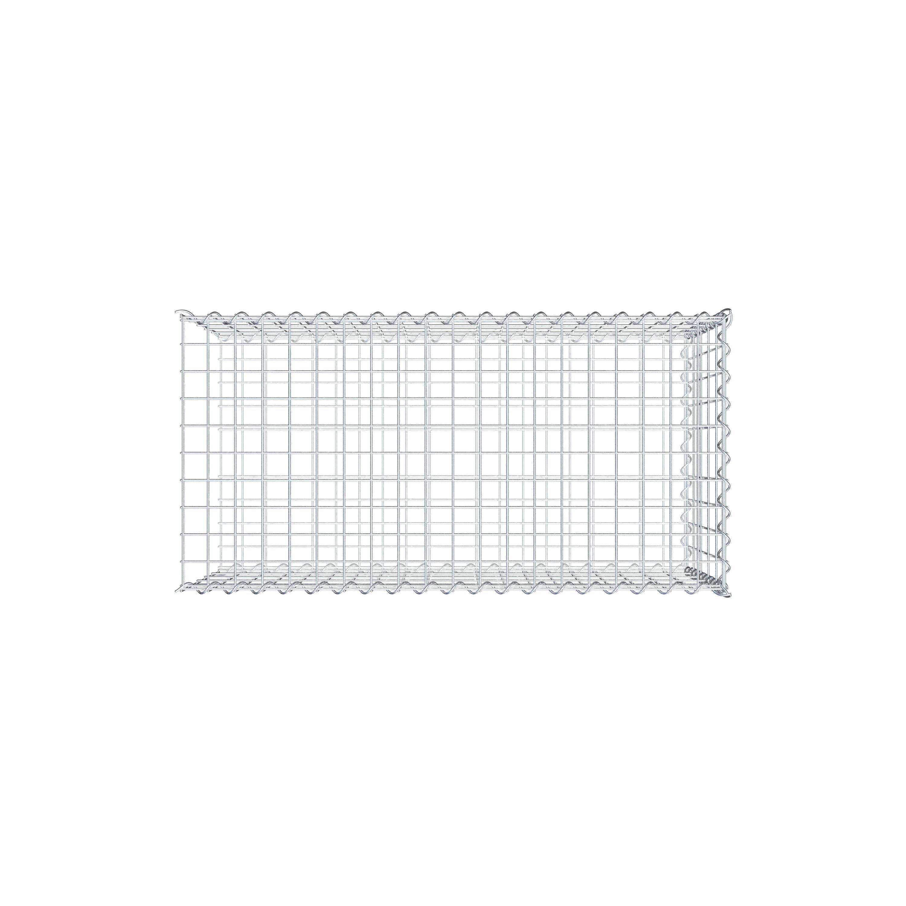 Grown-on gabion type 2 100 cm x 50 cm x 50 cm (L x H x D), mesh size 5 cm x 10 cm, spiral