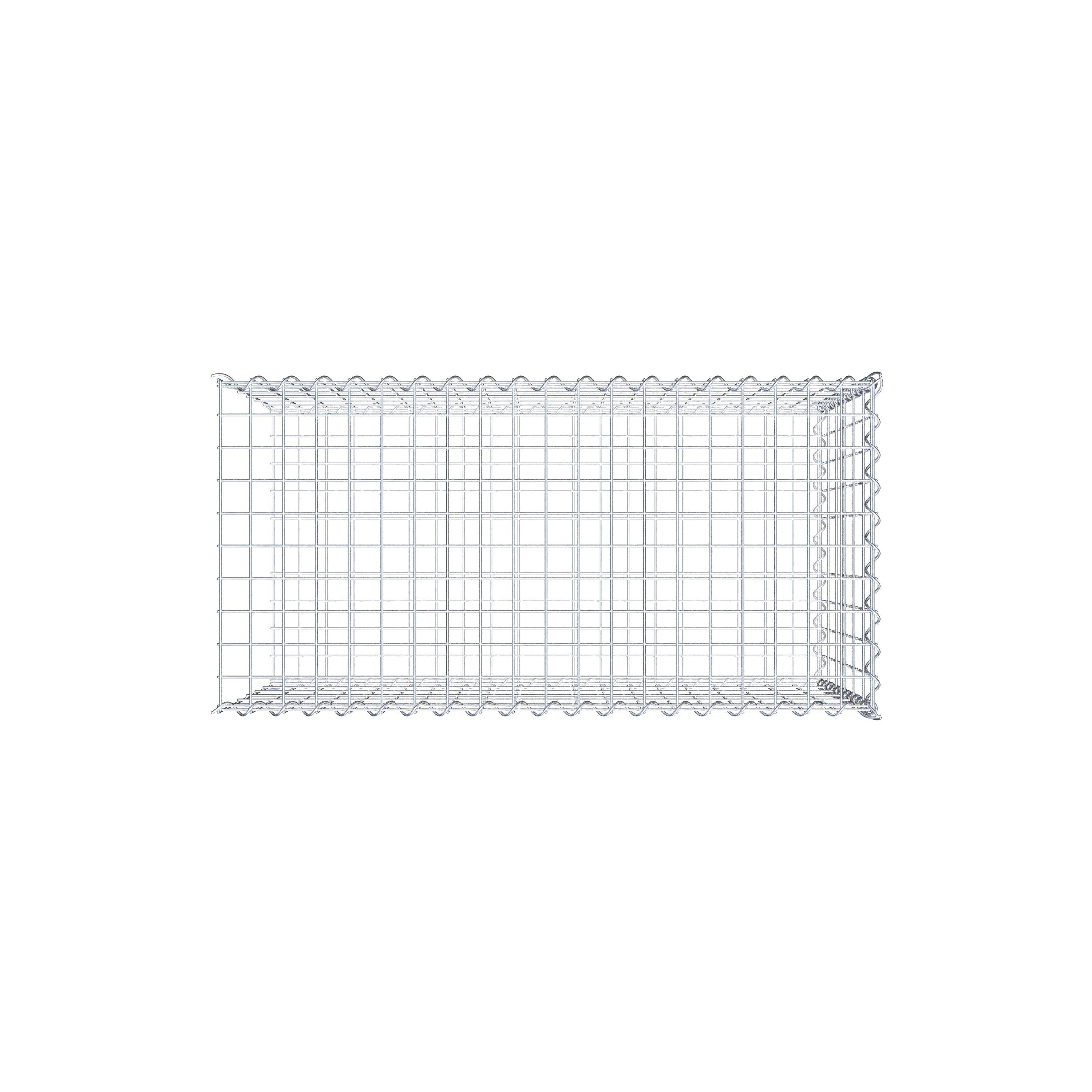 Grown-on gabion type 2 100 cm x 60 cm x 50 cm (L x H x D), mesh size 5 cm x 10 cm, spiral