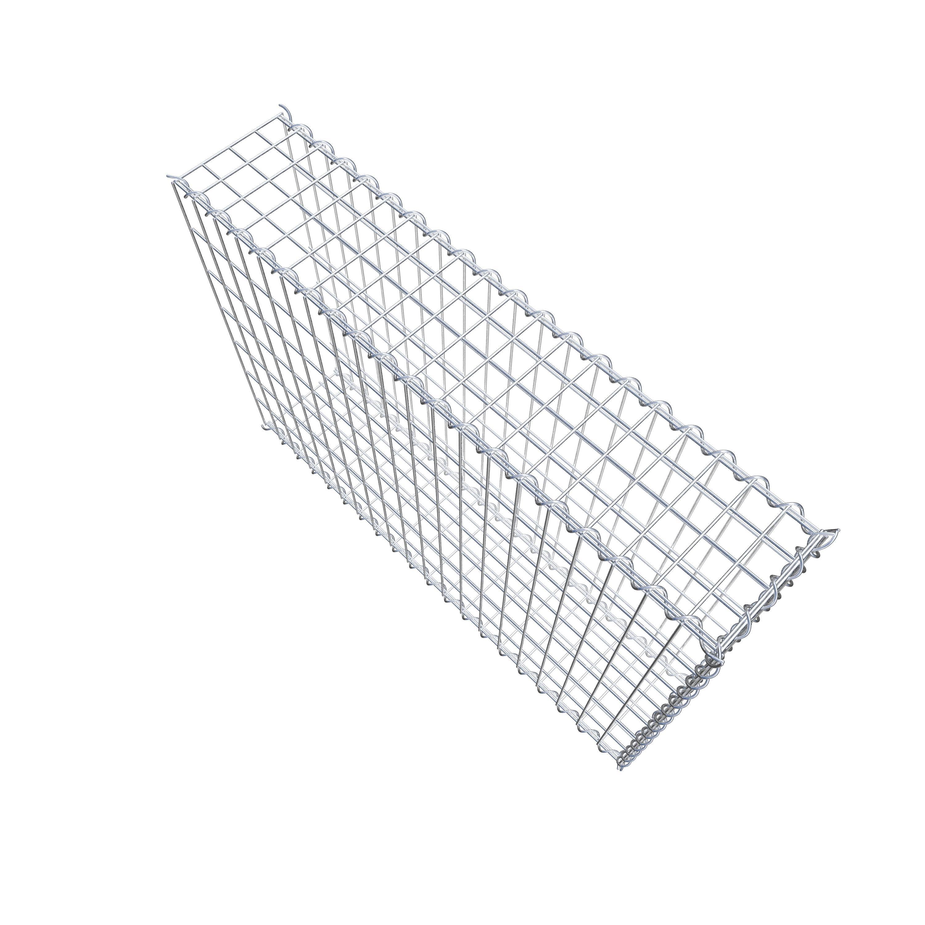 Opvokset gabion type 2 100 cm x 70 cm x 20 cm (L x H x D), maskestørrelse 5 cm x 10 cm, spiral