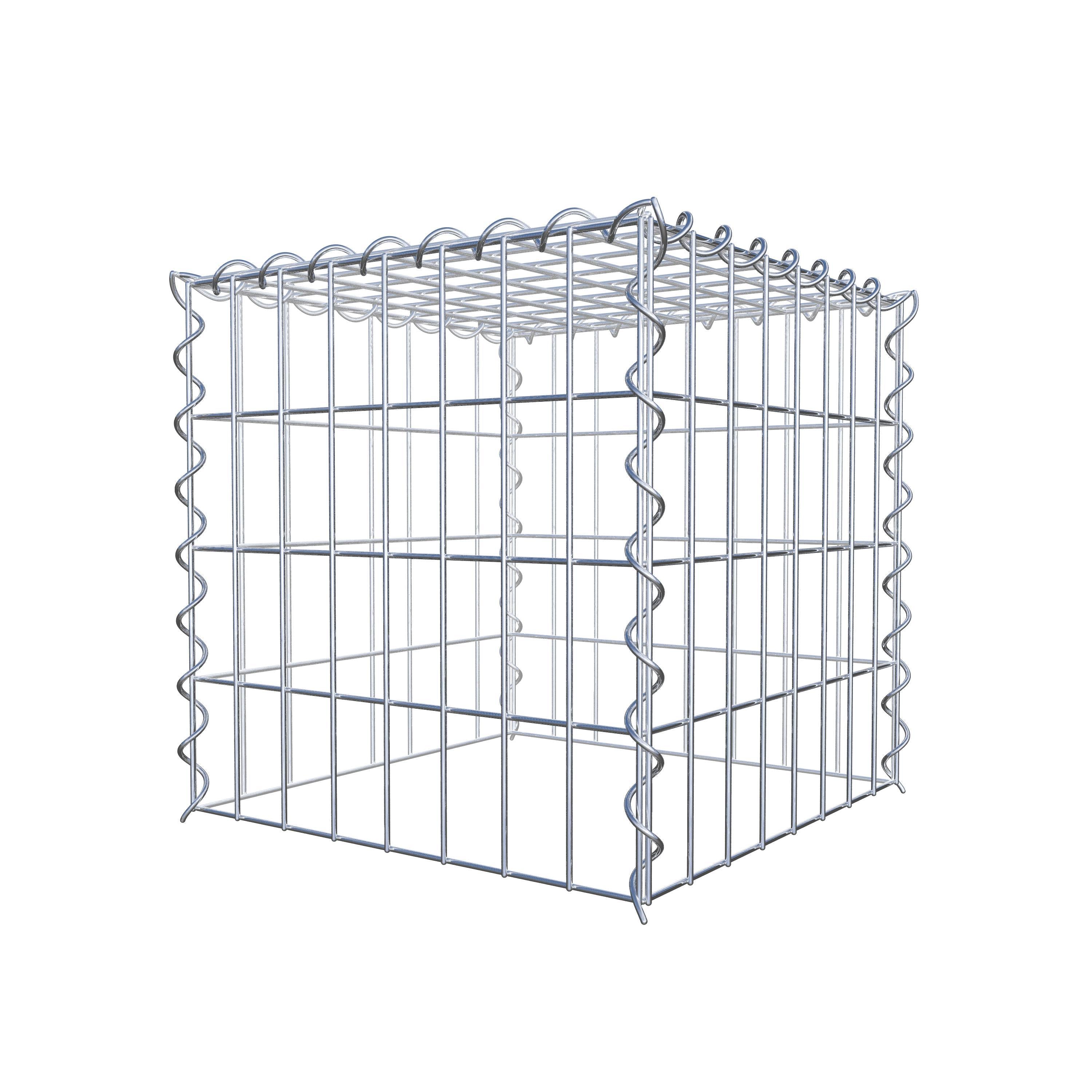 Grown-on gabion type 3 40 cm x 40 cm x 40 cm (L x H x D), mesh size 5 cm x 10 cm, spiral