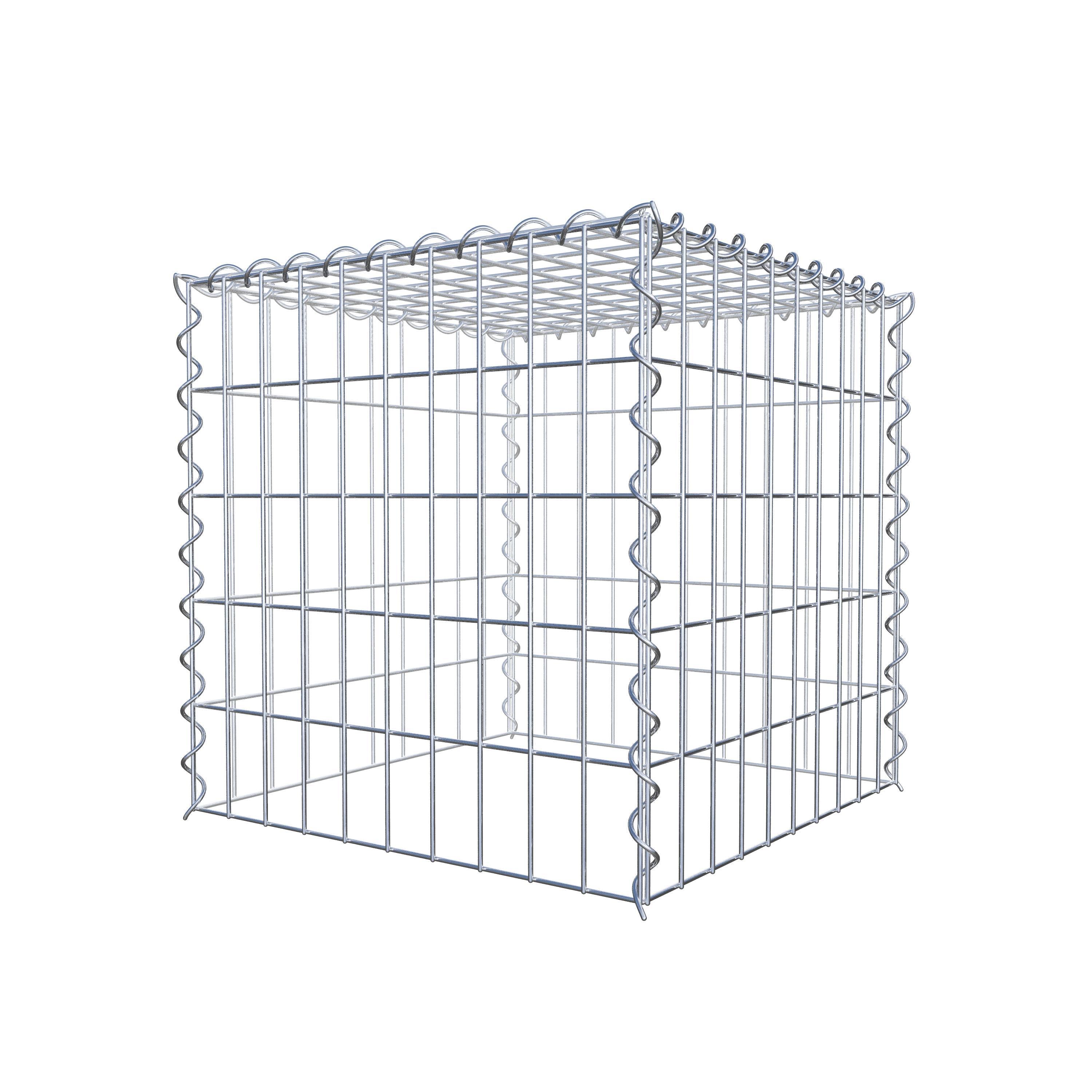 Opvokset gabion type 3 50 cm x 50 cm x 50 cm (L x H x D), maskestørrelse 5 cm x 10 cm, spiral