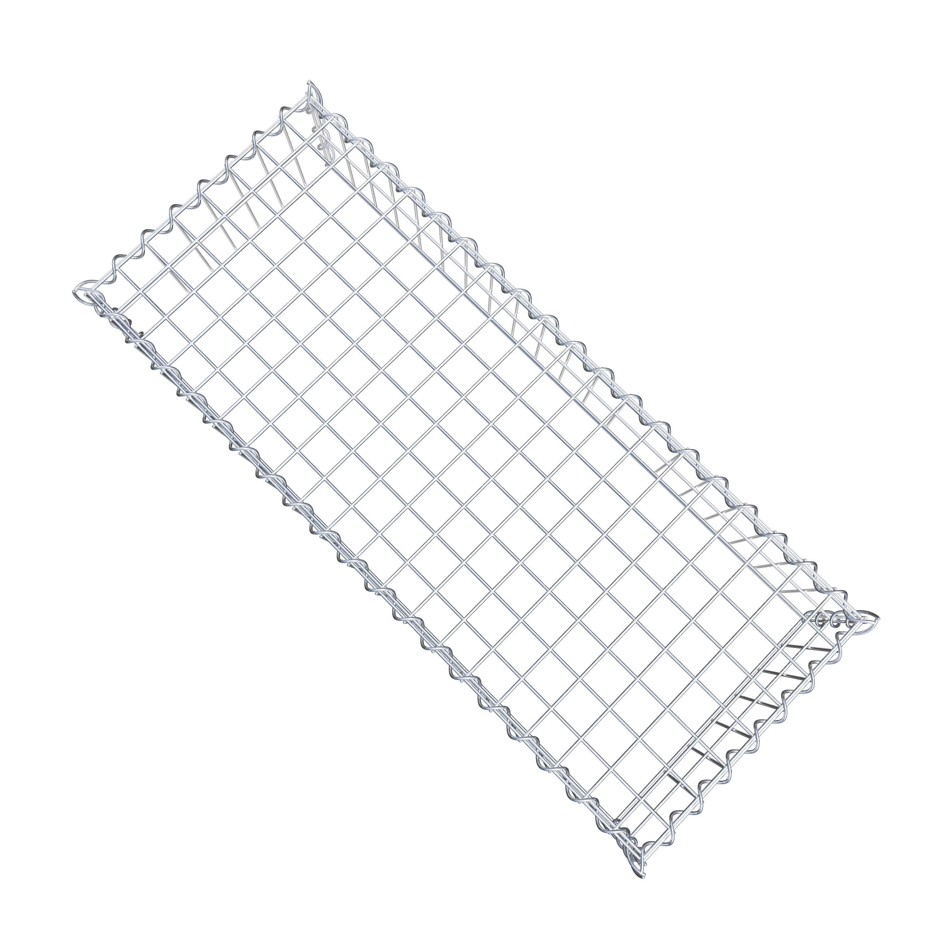 Opvokset gabion type 3 100 cm x 20 cm x 40 cm (L x H x D), maskestørrelse 5 cm x 10 cm, spiral