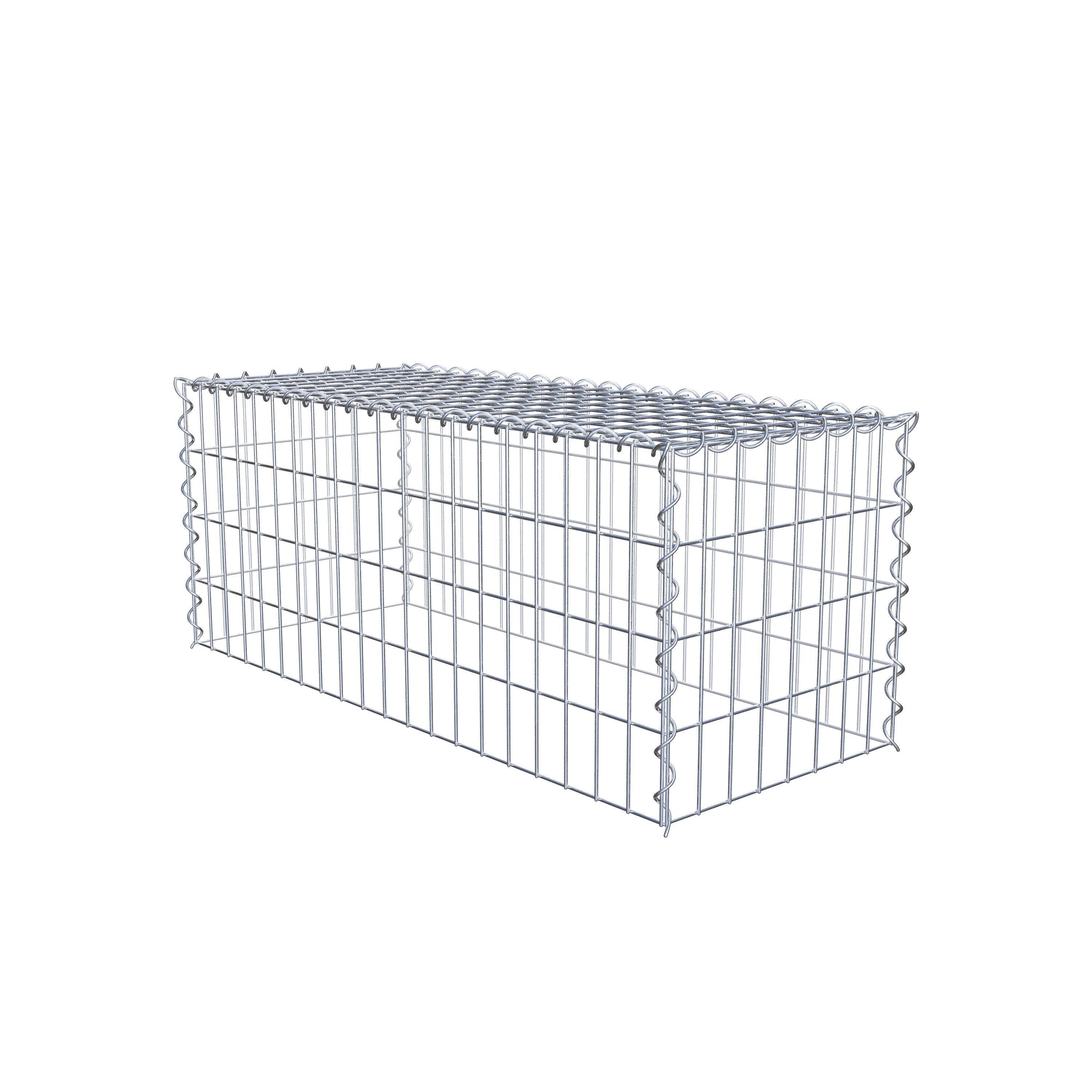 Opvokset gabion type 3 100 cm x 40 cm x 40 cm (L x H x D), maskestørrelse 5 cm x 10 cm, spiral