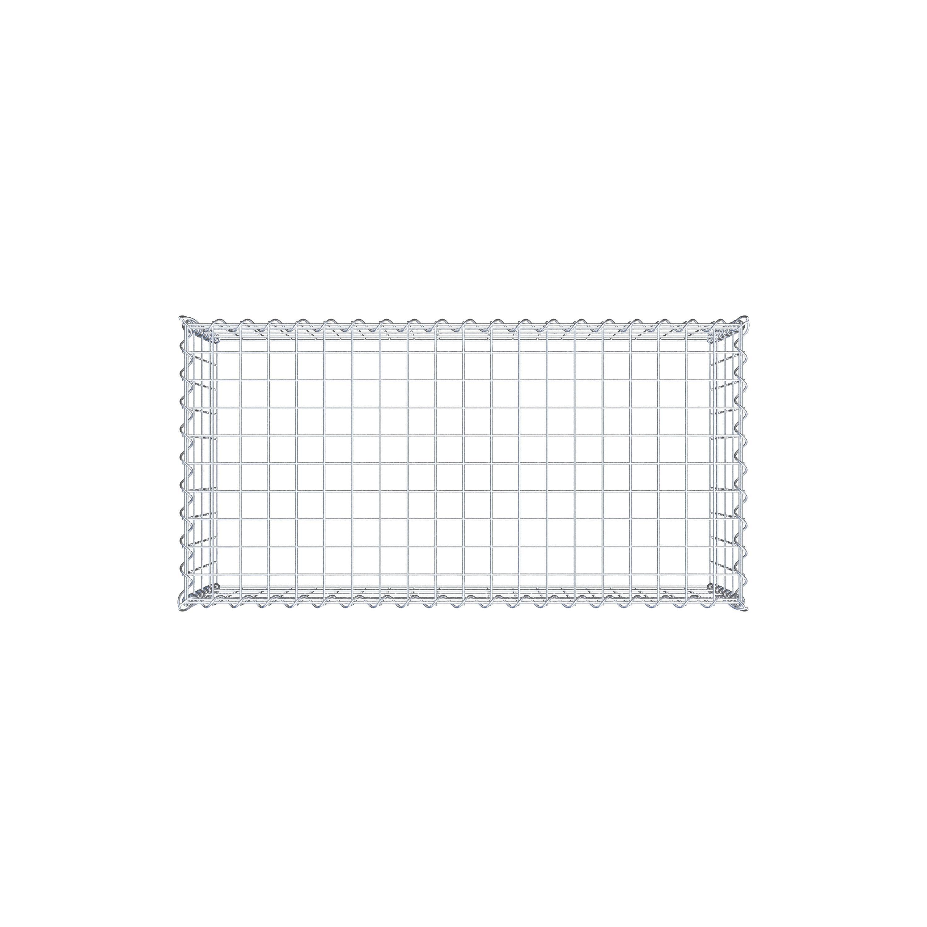 Opvokset gabion type 3 100 cm x 40 cm x 50 cm (L x H x D), maskestørrelse 5 cm x 10 cm, spiral