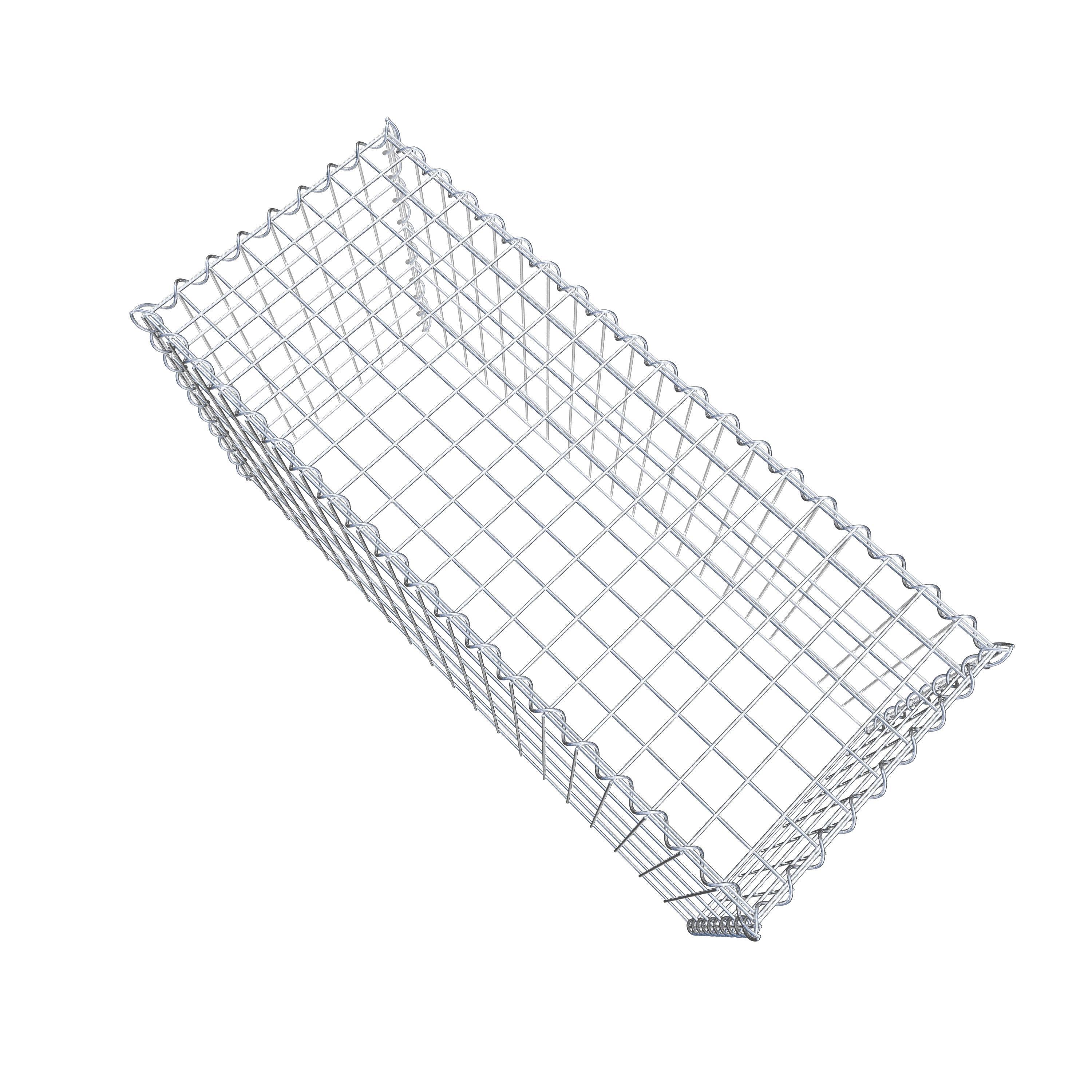 Opvokset gabion type 3 100 cm x 50 cm x 40 cm (L x H x D), maskestørrelse 5 cm x 10 cm, spiral