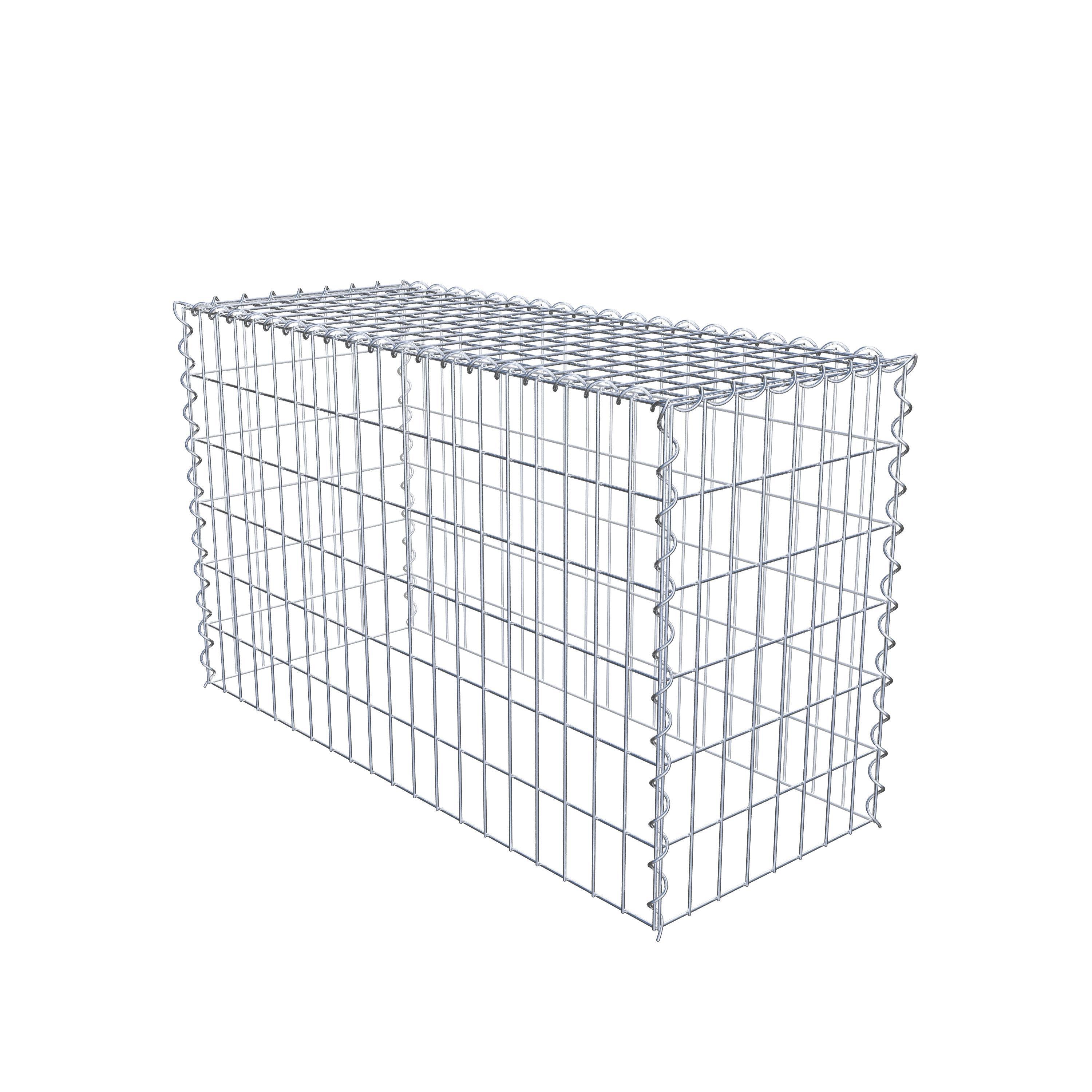 Opvokset gabion type 3 100 cm x 60 cm x 40 cm (L x H x D), maskestørrelse 5 cm x 10 cm, spiral