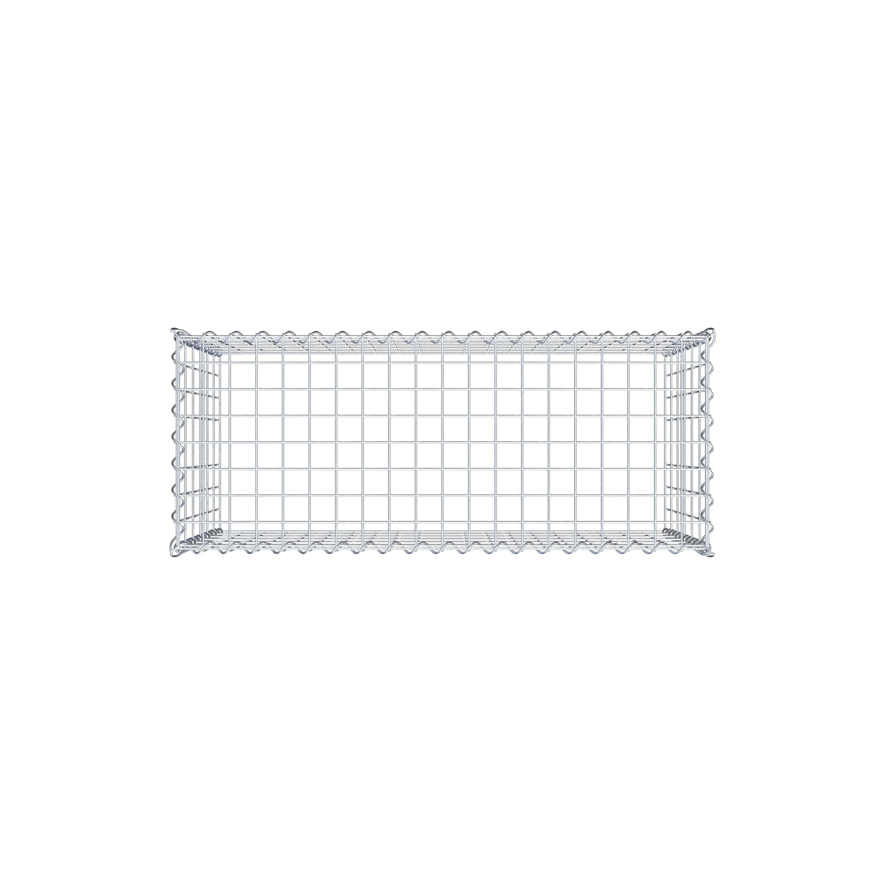 Opvokset gabion type 3 100 cm x 60 cm x 40 cm (L x H x D), maskestørrelse 5 cm x 10 cm, spiral