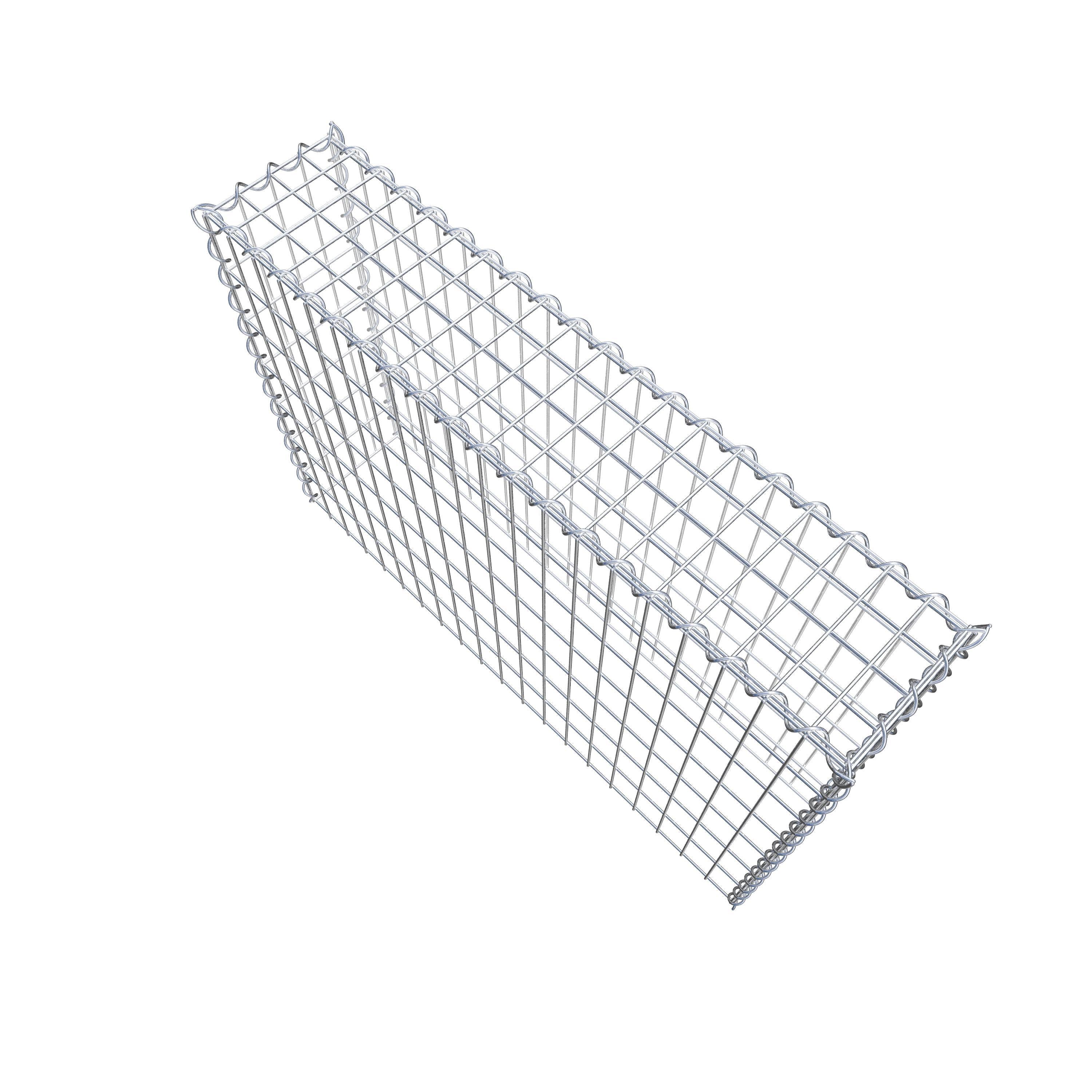 Opvokset gabion type 3 100 cm x 70 cm x 20 cm (L x H x D), maskestørrelse 5 cm x 10 cm, spiral