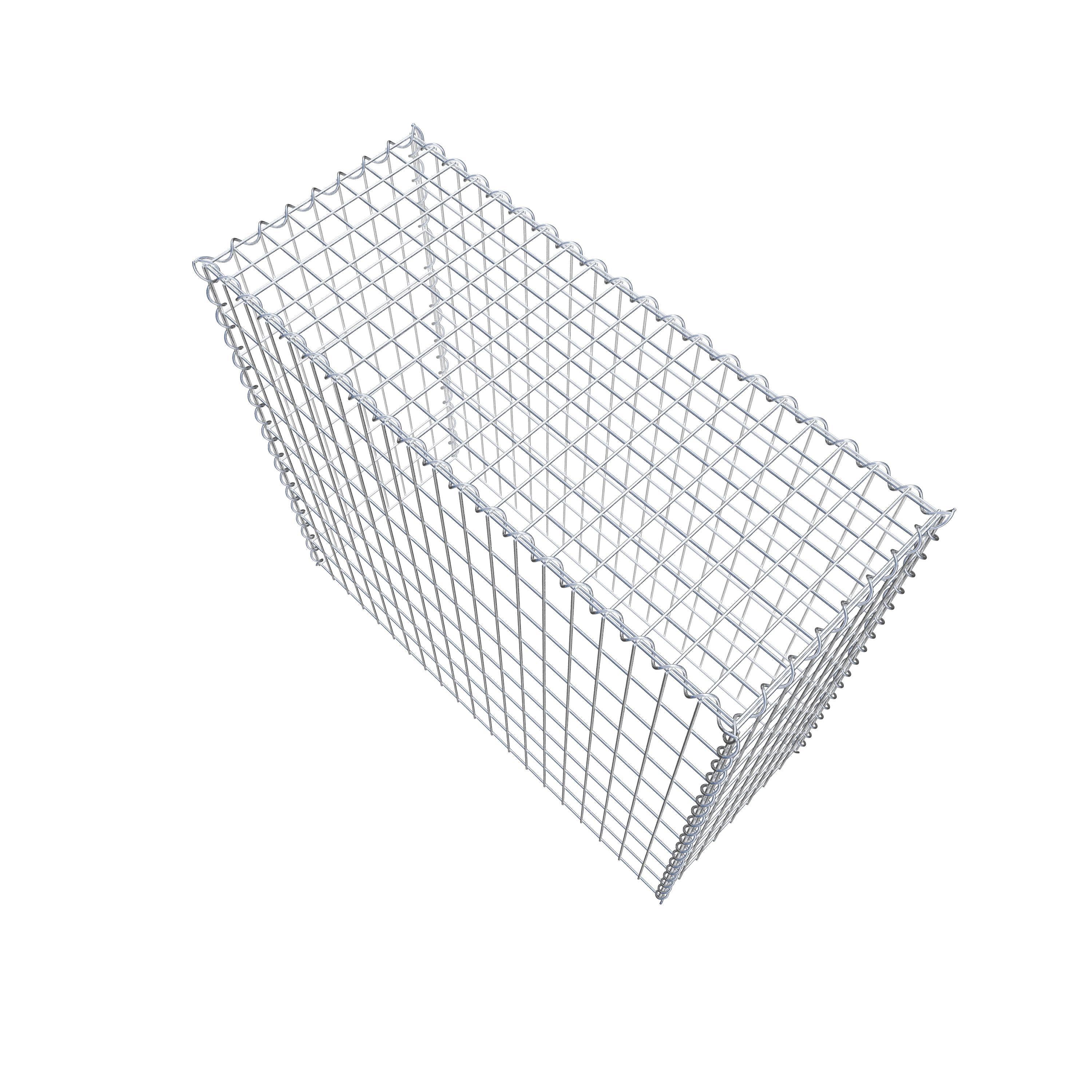 Grown-on gabion type 3 100 cm x 90 cm x 40 cm (L x H x D), mesh size 5 cm x 10 cm, spiral