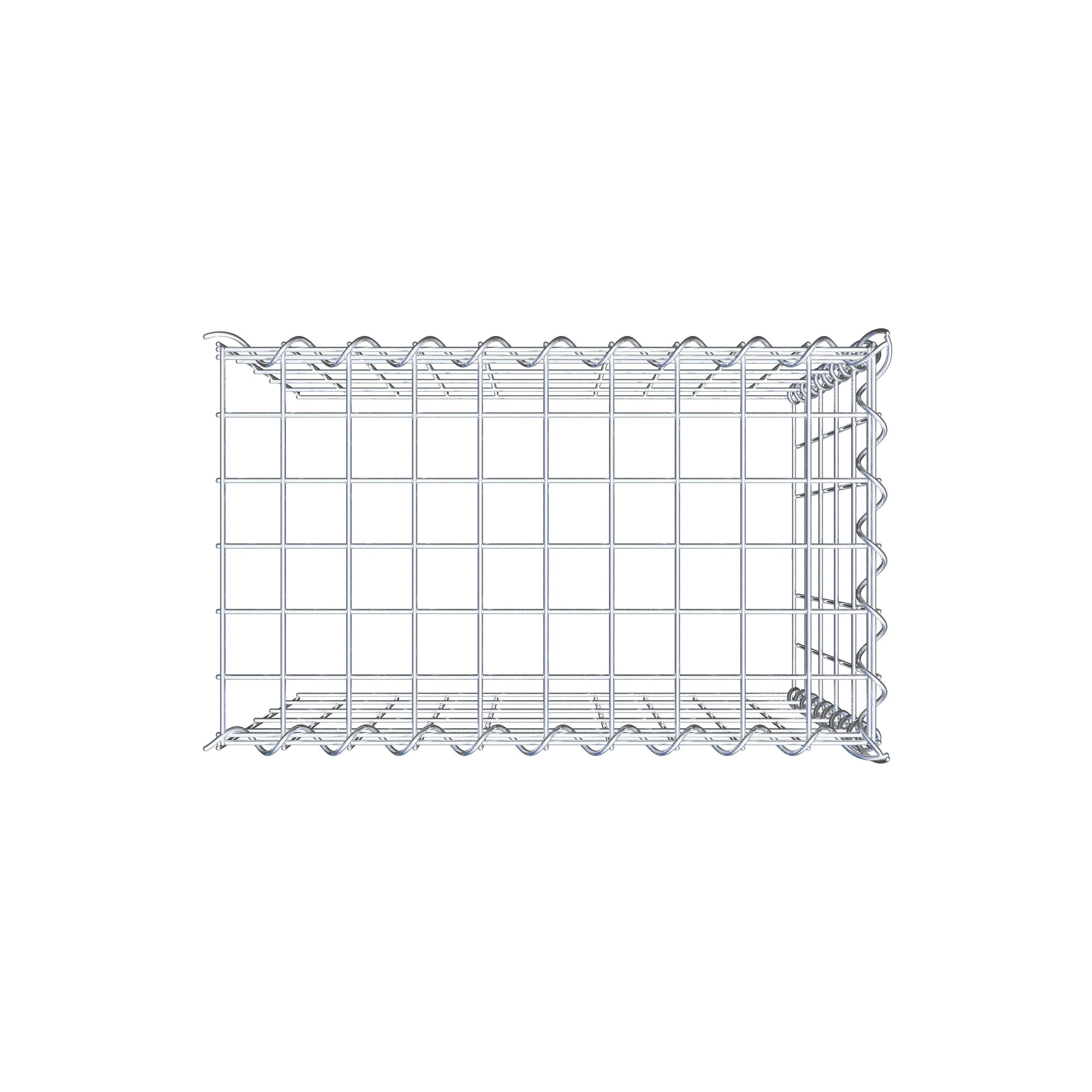 Grown-on gabion type 4 50 cm x 50 cm x 30 cm (L x H x D), mesh size 5 cm x 10 cm, spiral