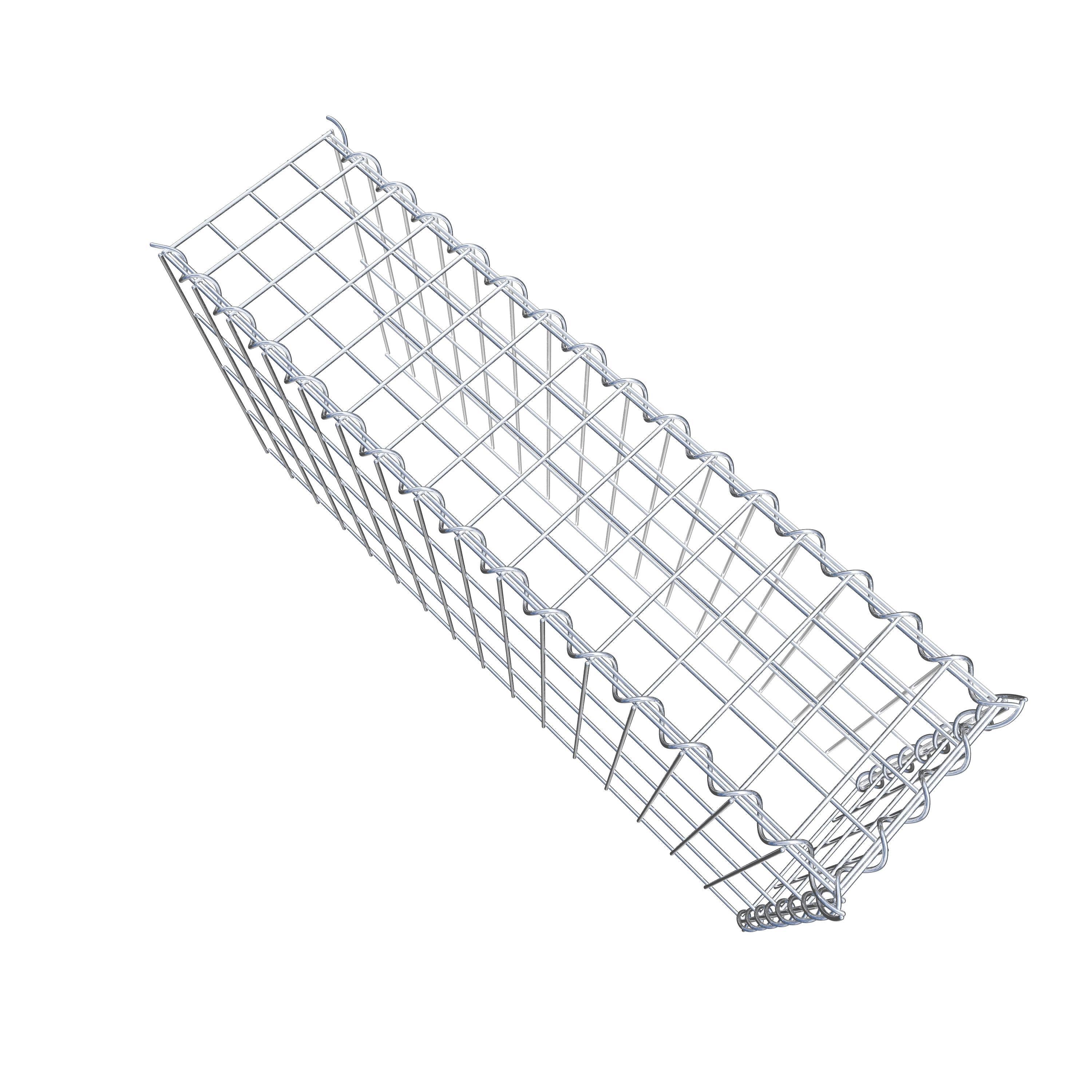 Monteret gabion type 4 80 cm x 40 cm x 20 cm (L x H x D), maskestørrelse 5 cm x 10 cm, spiral