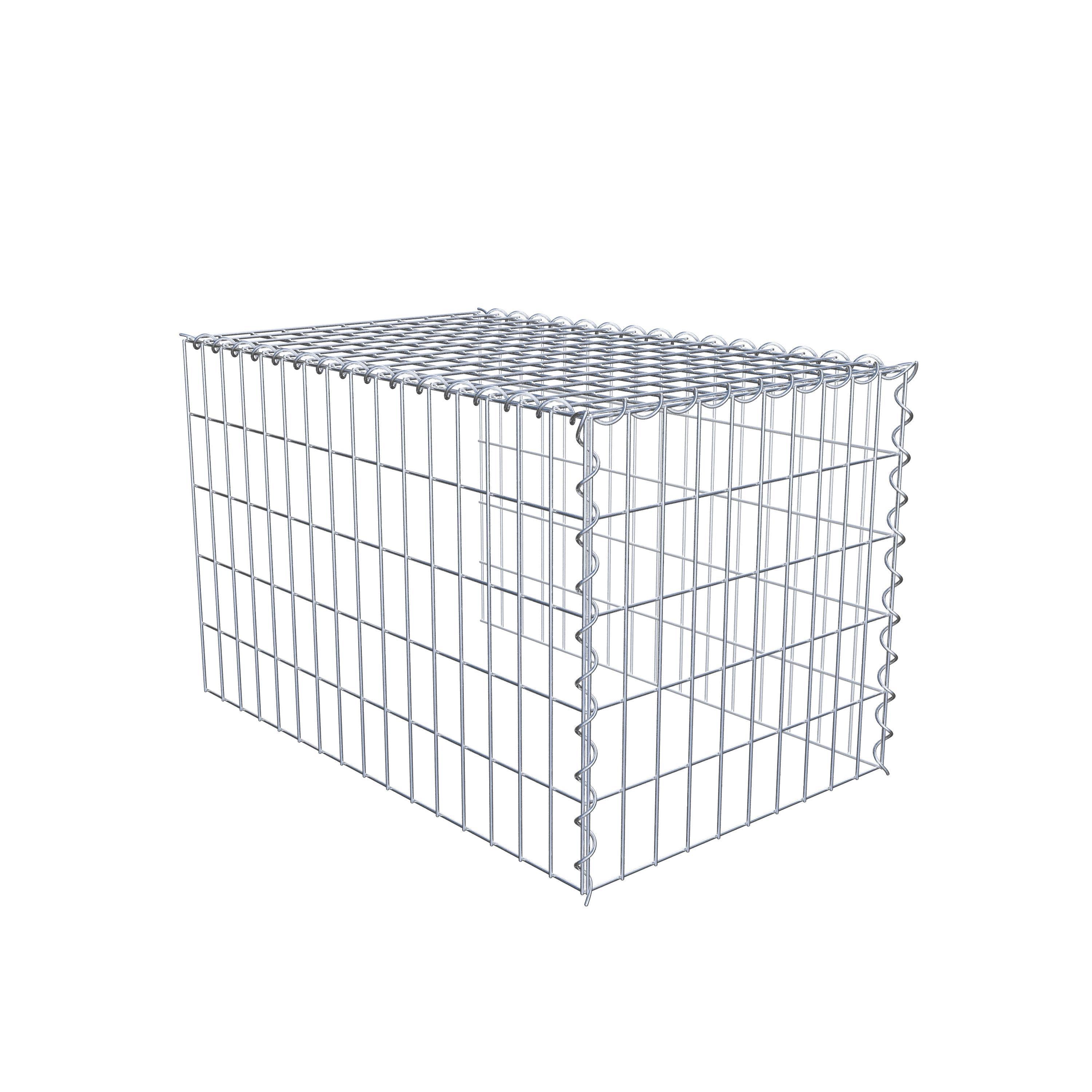 Opvokset gabion type 4 80 cm x 50 cm x 50 cm (L x H x D), maskestørrelse 5 cm x 10 cm, spiral