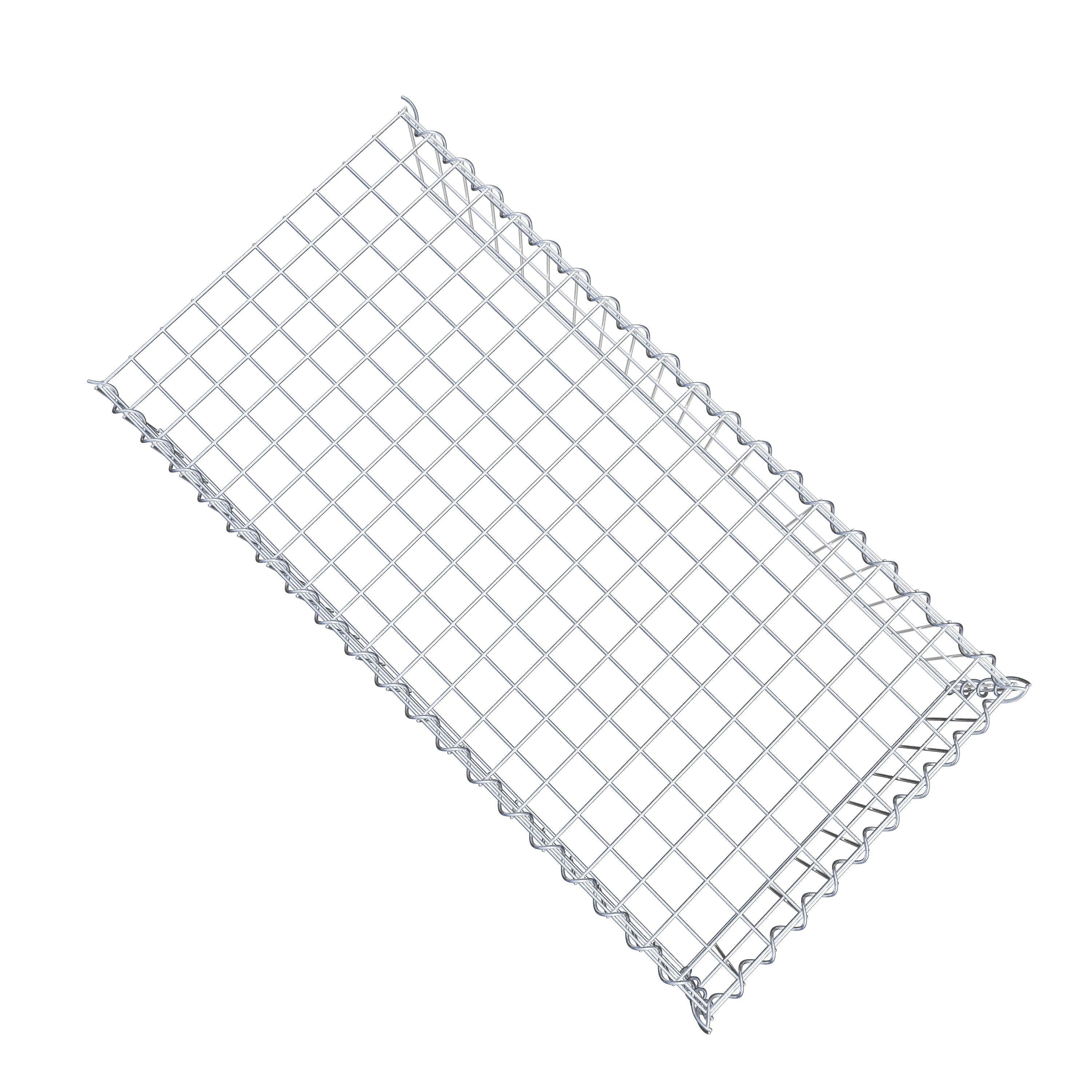 Opvokset gabion type 4 100 cm x 20 cm x 50 cm (L x H x D), maskestørrelse 5 cm x 10 cm, spiral