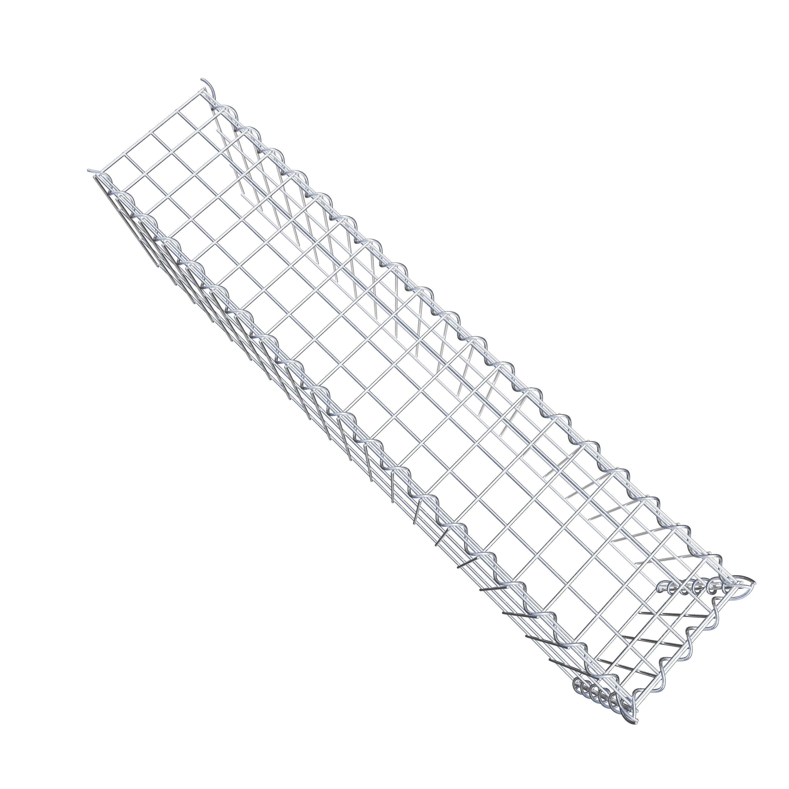 Opvokset gabion type 4 100 cm x 30 cm x 20 cm (L x H x D), maskestørrelse 5 cm x 10 cm, spiral