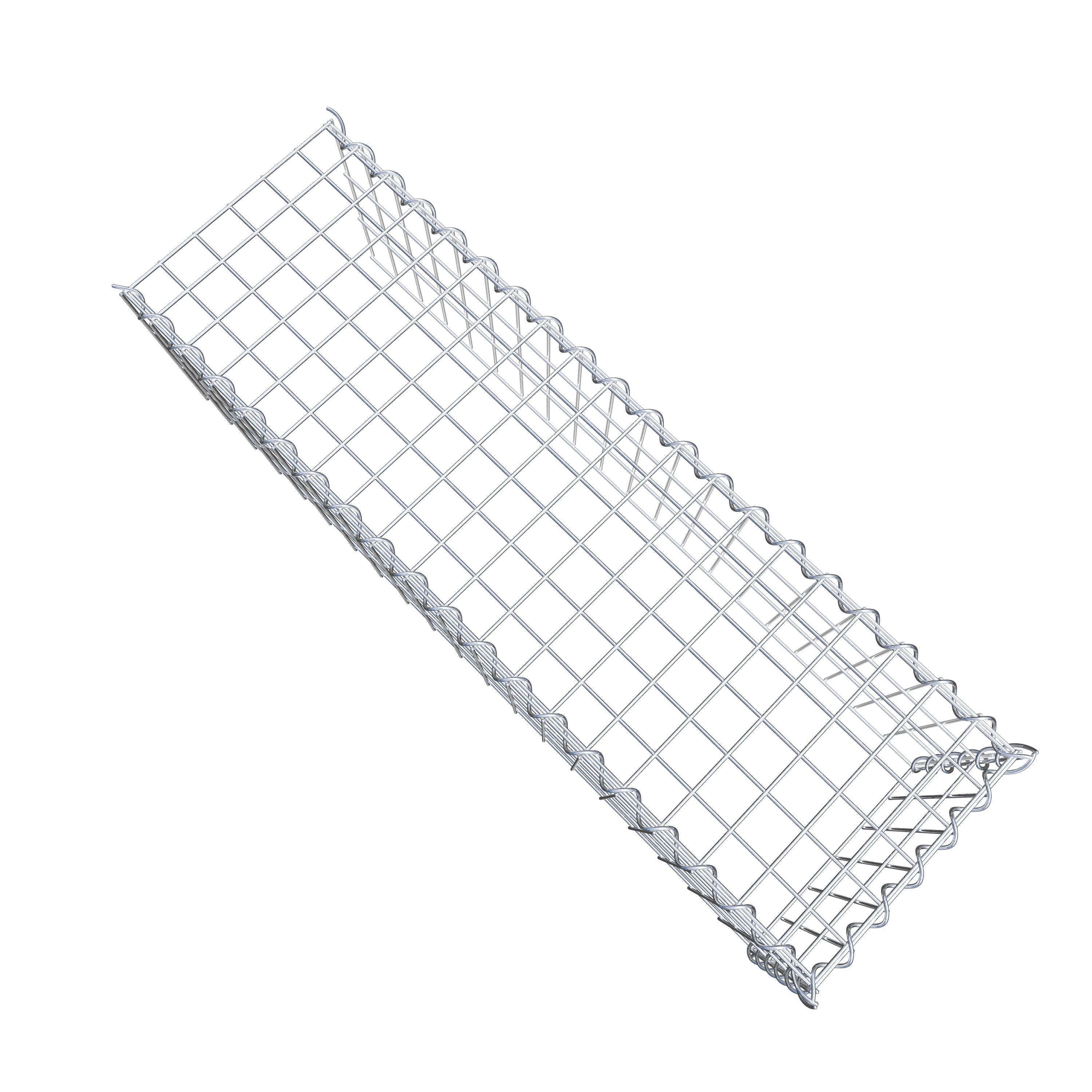 Opvokset gabion type 4 100 cm x 30 cm x 30 cm (L x H x D), maskestørrelse 5 cm x 10 cm, spiral