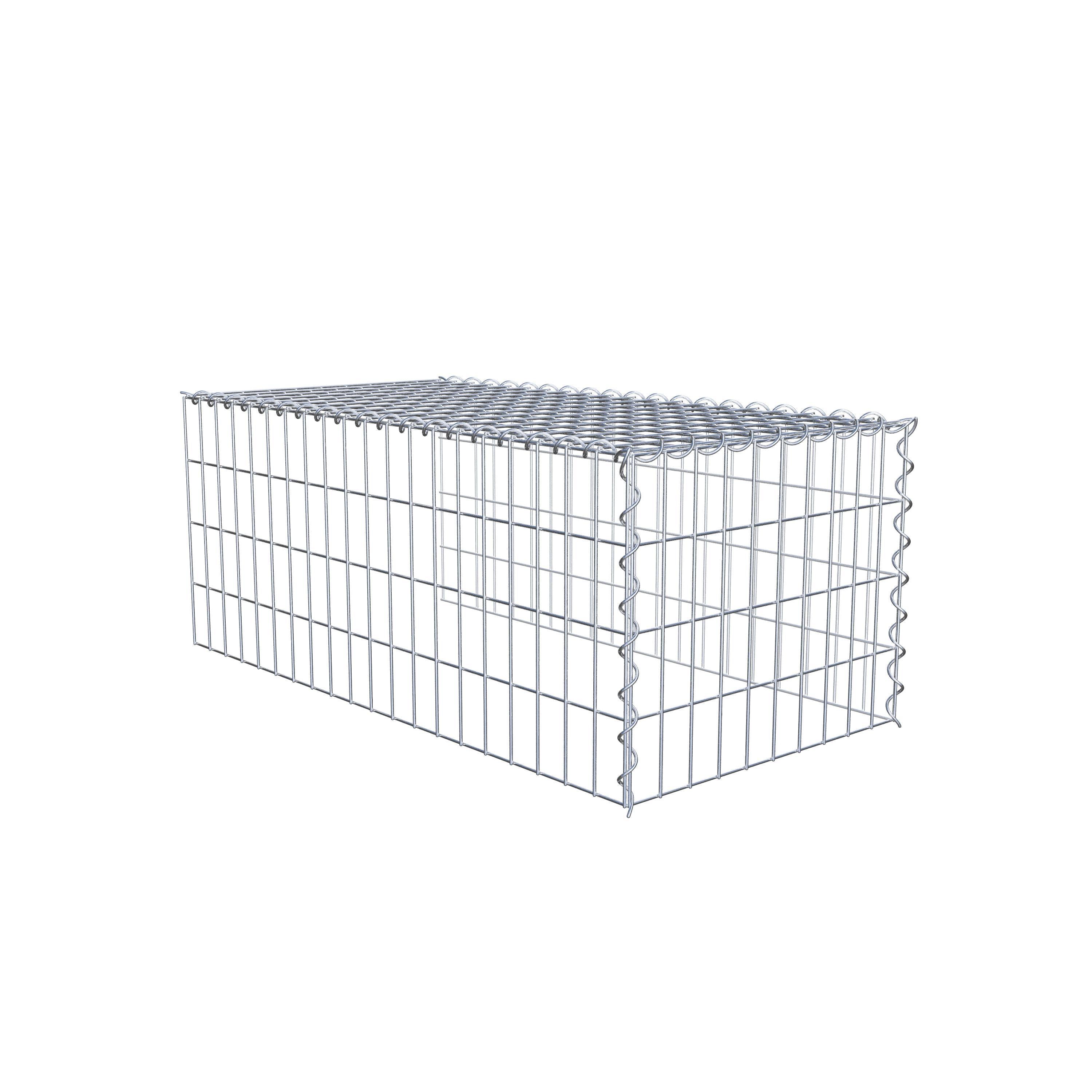 Grown-on gabion type 4 100 cm x 40 cm x 50 cm (L x H x D), mesh size 5 cm x 10 cm, spiral