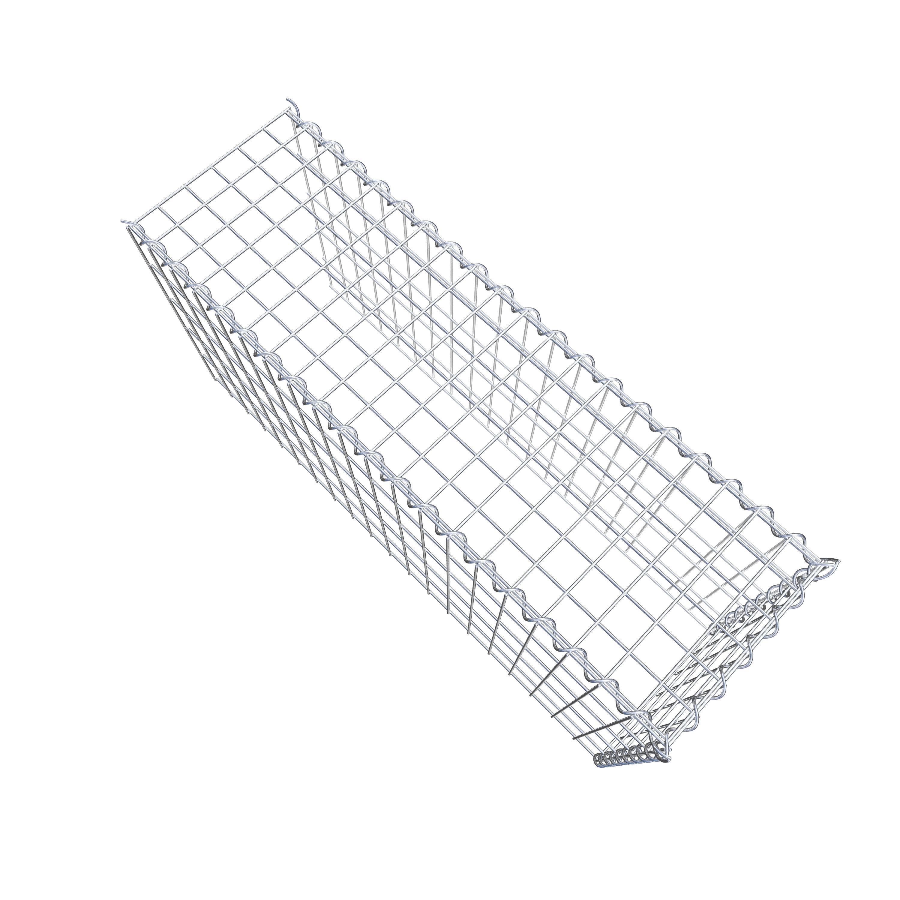 Opvokset gabion type 4 100 cm x 50 cm x 30 cm (L x H x D), maskestørrelse 5 cm x 10 cm, spiral