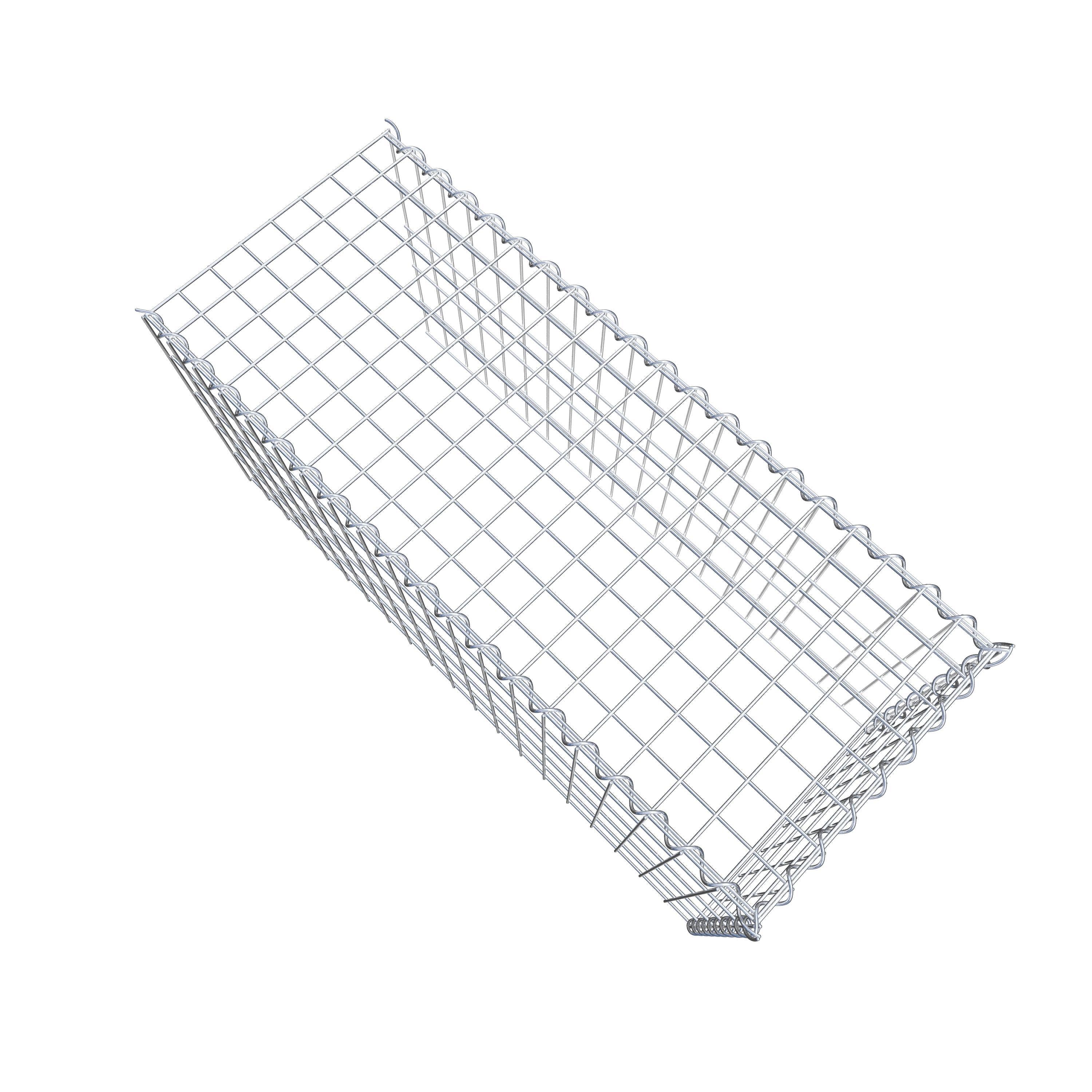 Opvokset gabion type 4 100 cm x 50 cm x 40 cm (L x H x D), maskestørrelse 5 cm x 10 cm, spiral