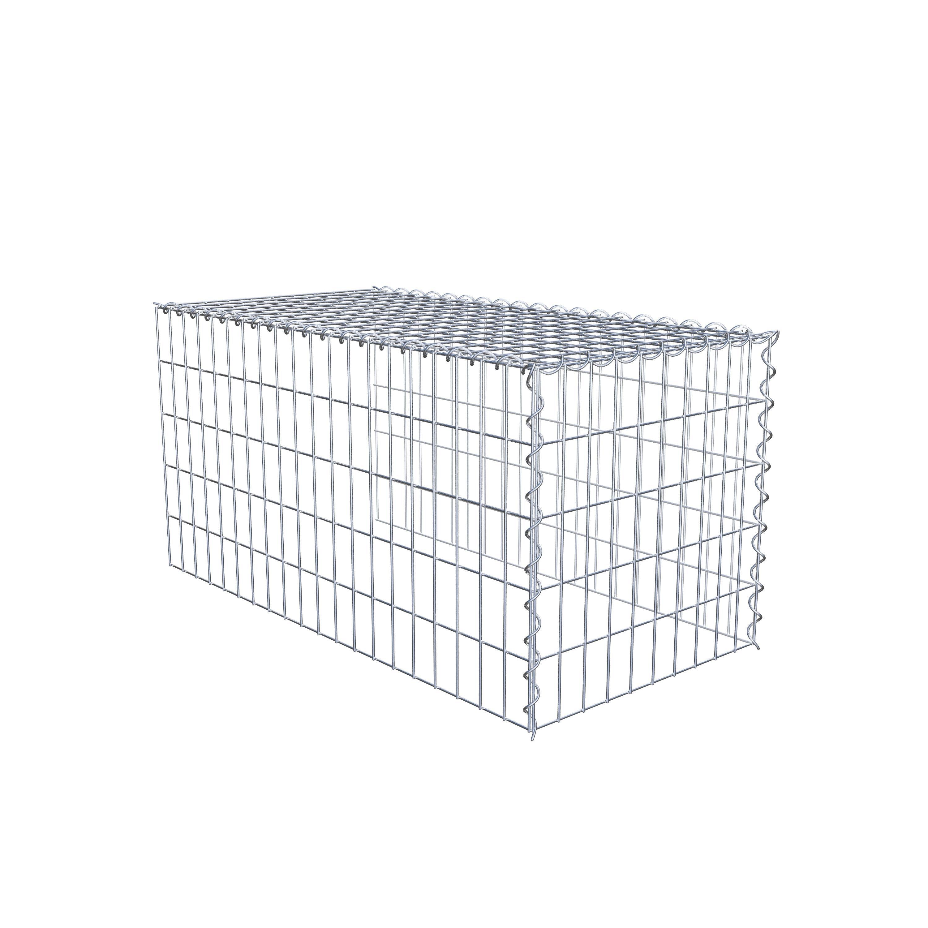 Grown-on gabion type 4 100 cm x 50 cm x 50 cm (L x H x D), mesh size 5 cm x 10 cm, spiral