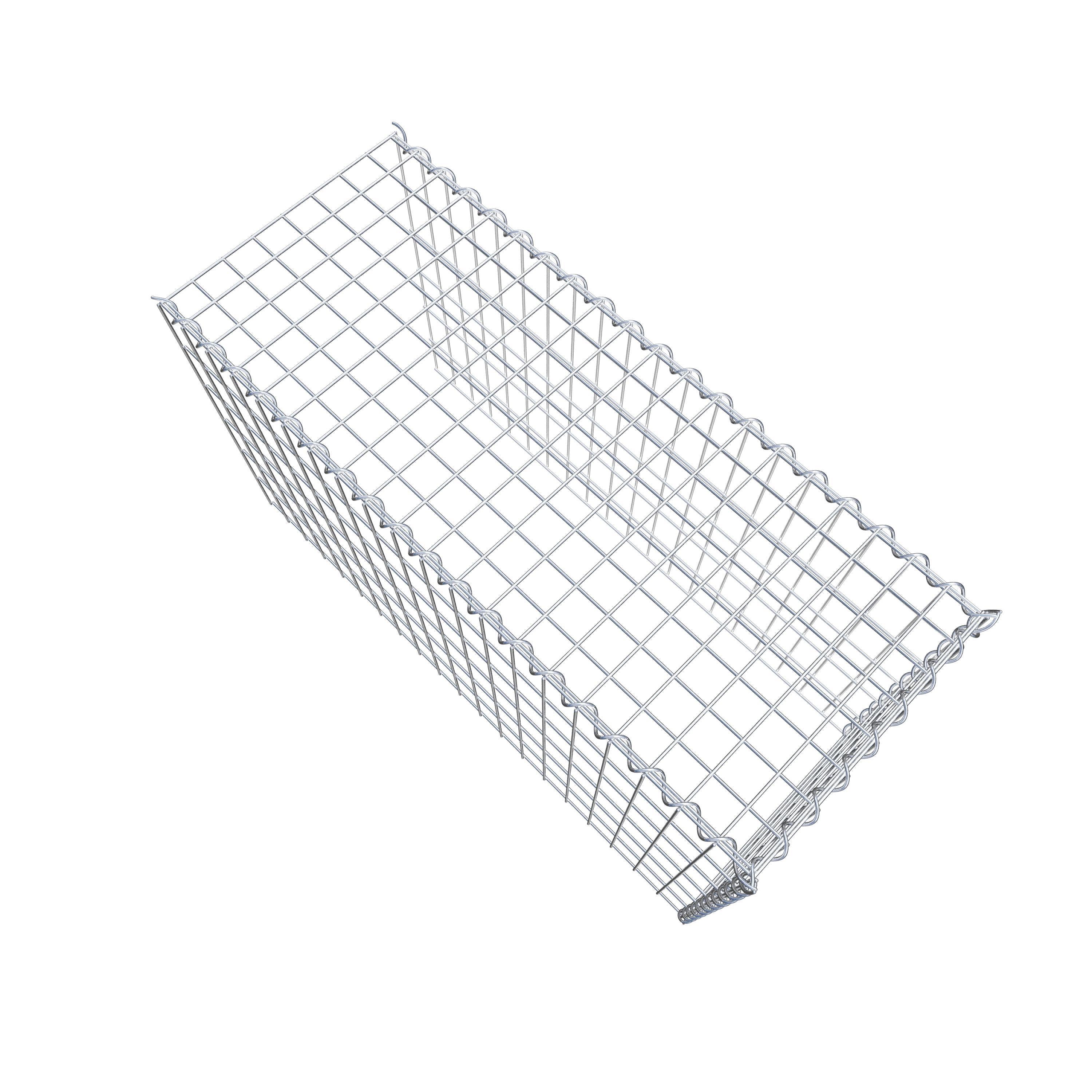 Grown-on gabion type 4 100 cm x 60 cm x 40 cm (L x H x D), mesh size 5 cm x 10 cm, spiral