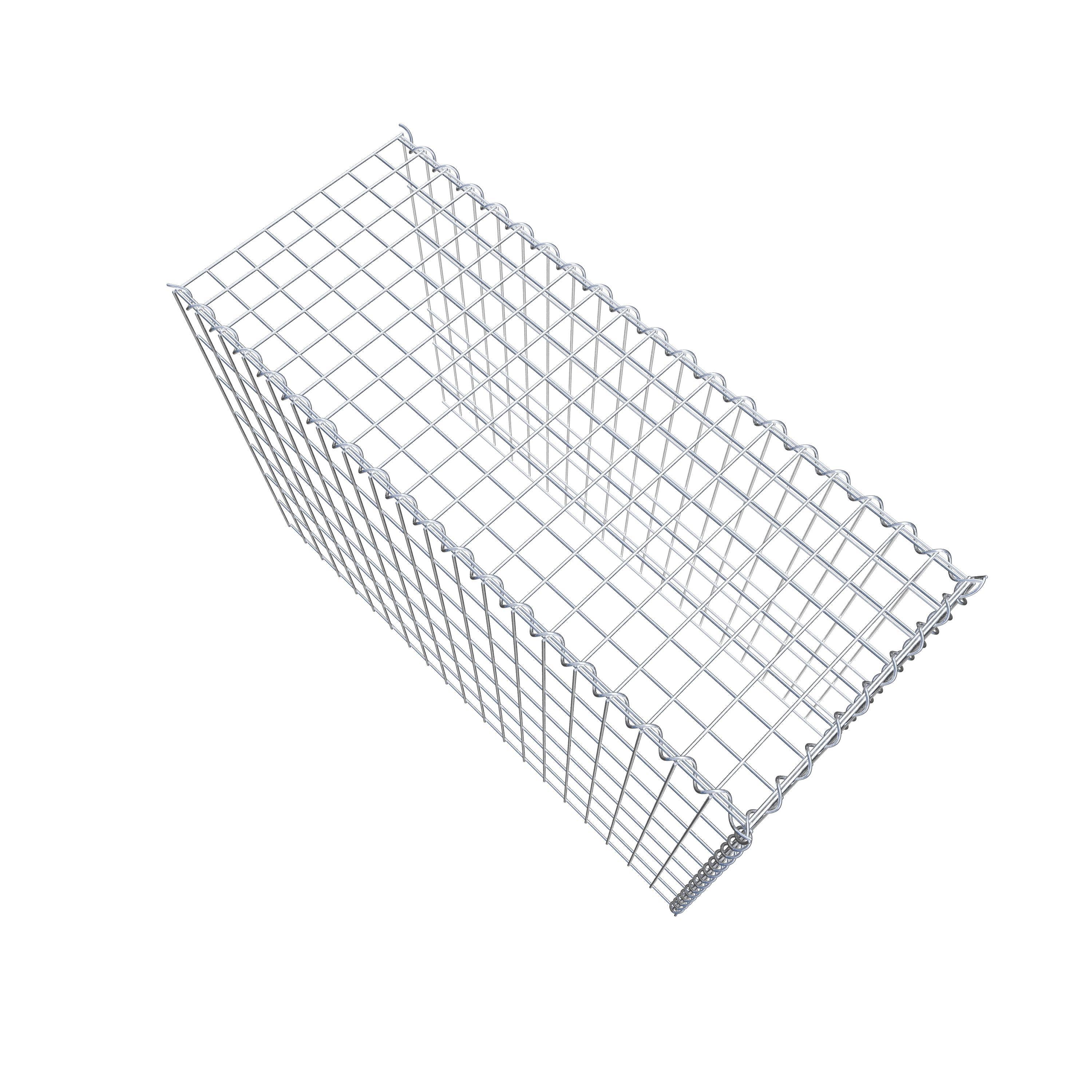 Grown-on gabion type 4 100 cm x 70 cm x 40 cm (L x H x D), mesh size 5 cm x 10 cm, spiral