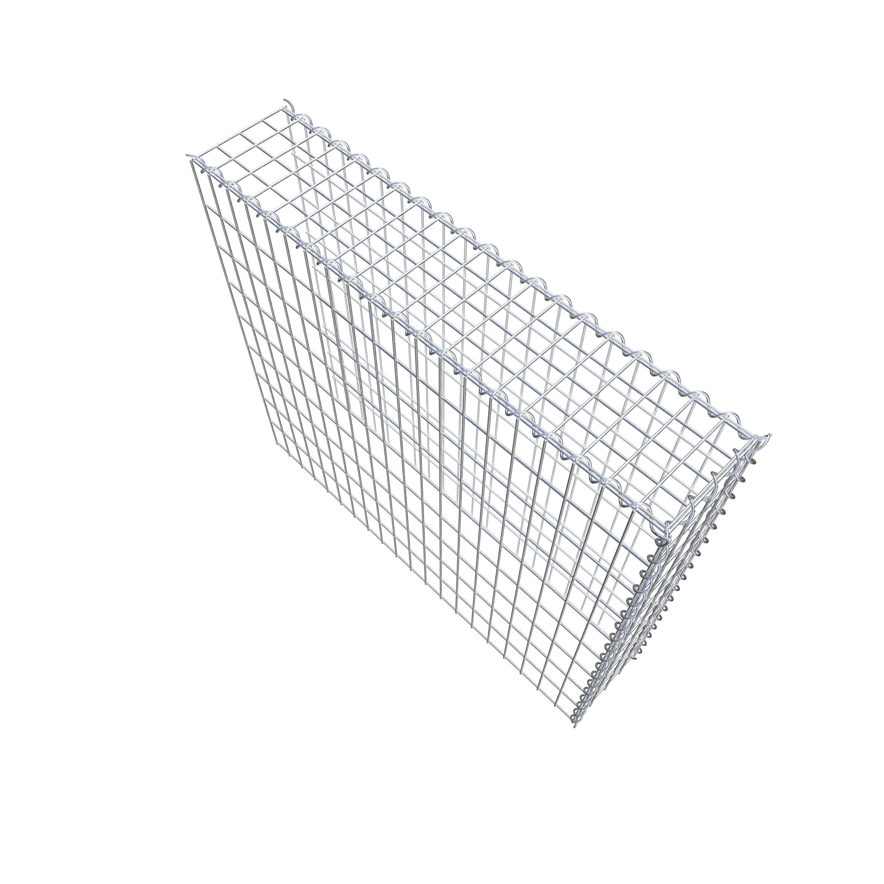 Grown-on gabion type 4 100 cm x 90 cm x 20 cm (L x H x D), mesh size 5 cm x 10 cm, spiral