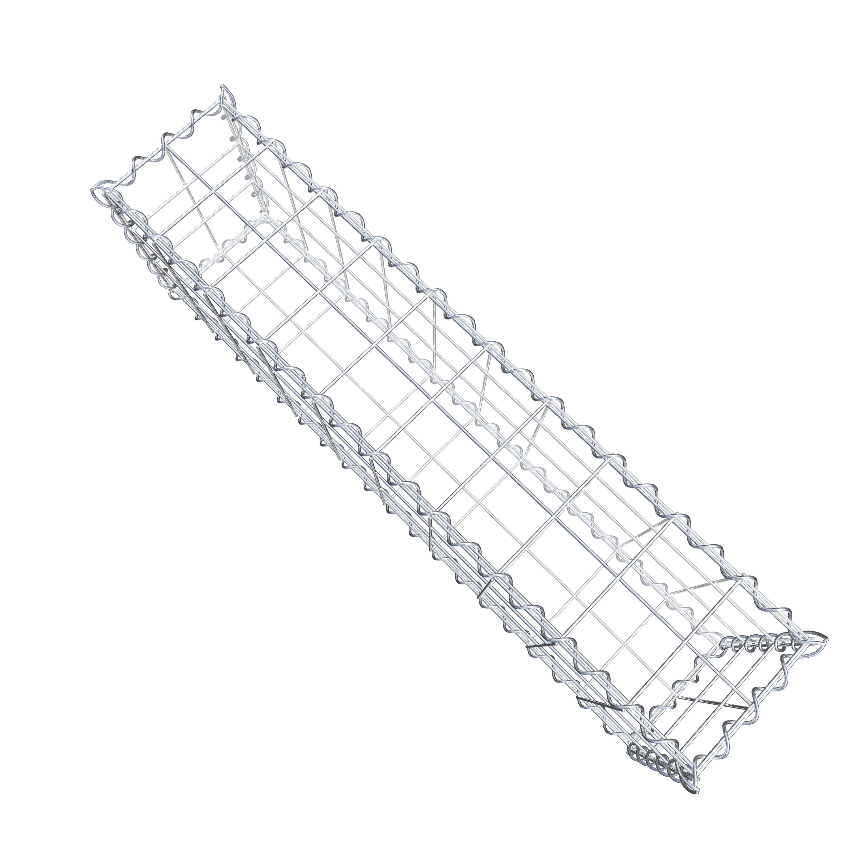 Gabion 100 cm x 30 cm x 20 cm (L x H x D), maskestørrelse 10 cm x 10 cm, spiral