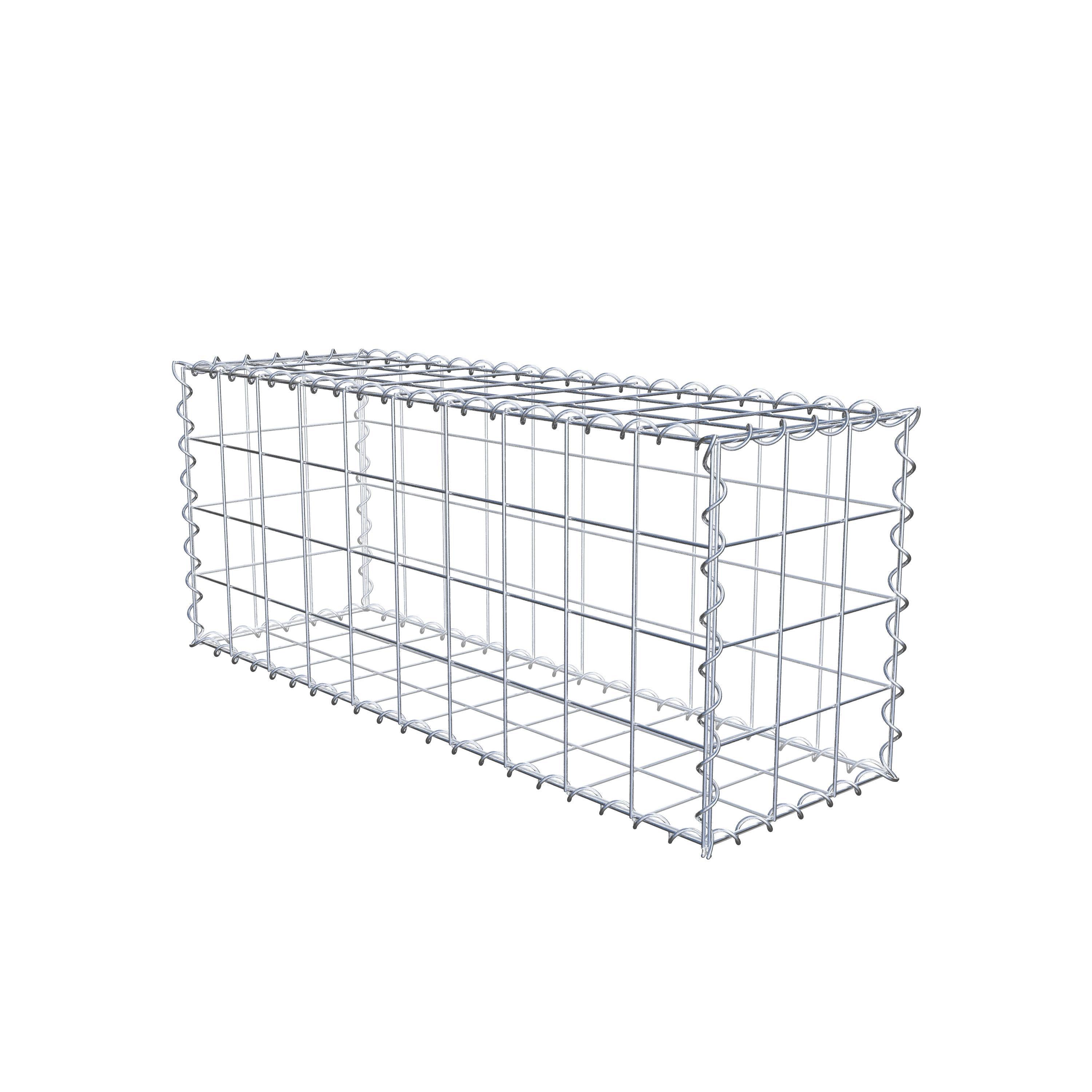 Gabion 100 cm x 40 cm x 30 cm (L x H x D), mesh size 10 cm x 10 cm, spiral