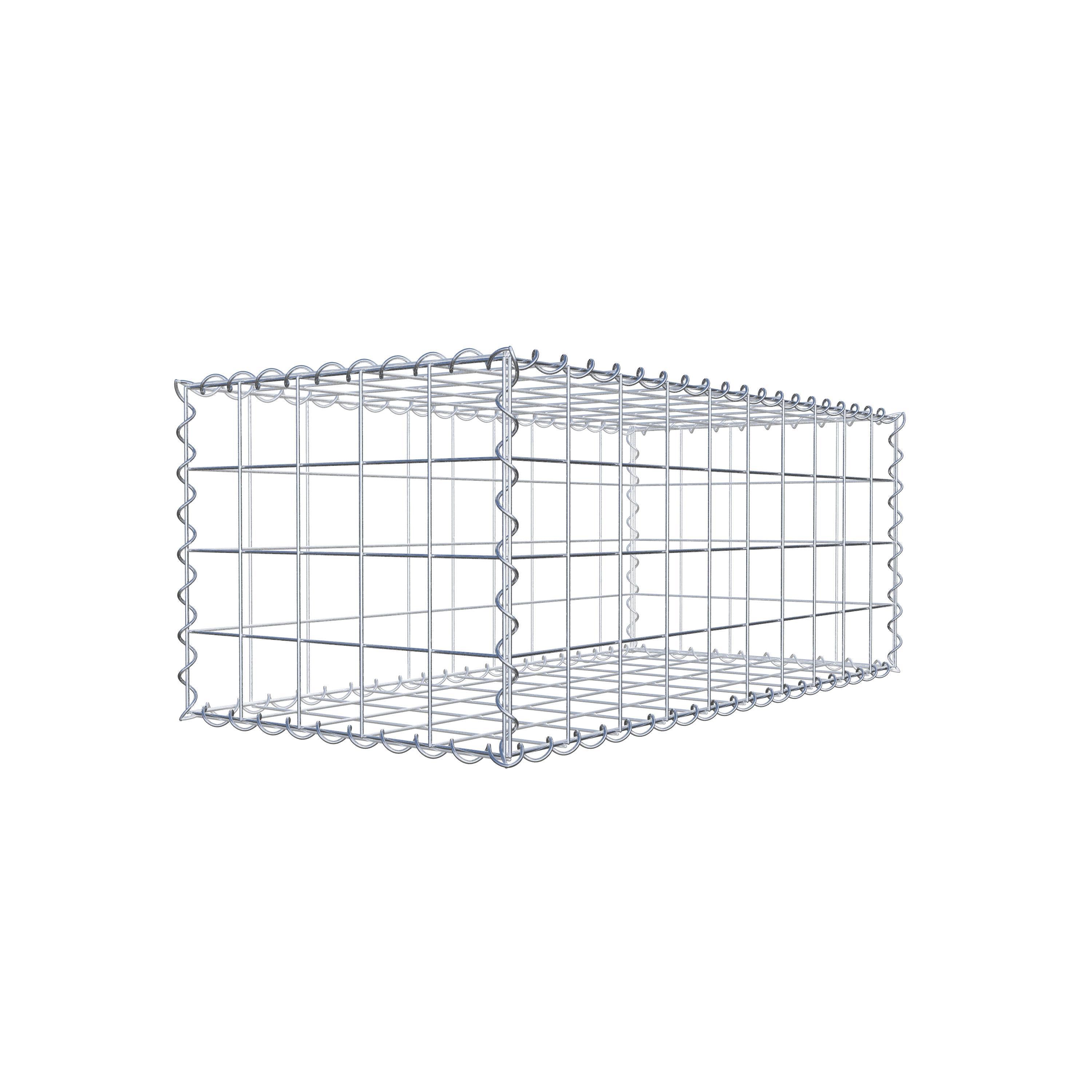 Gabion 100 cm x 40 cm x 50 cm (L x H x D), mesh size 10 cm x 10 cm, spiral